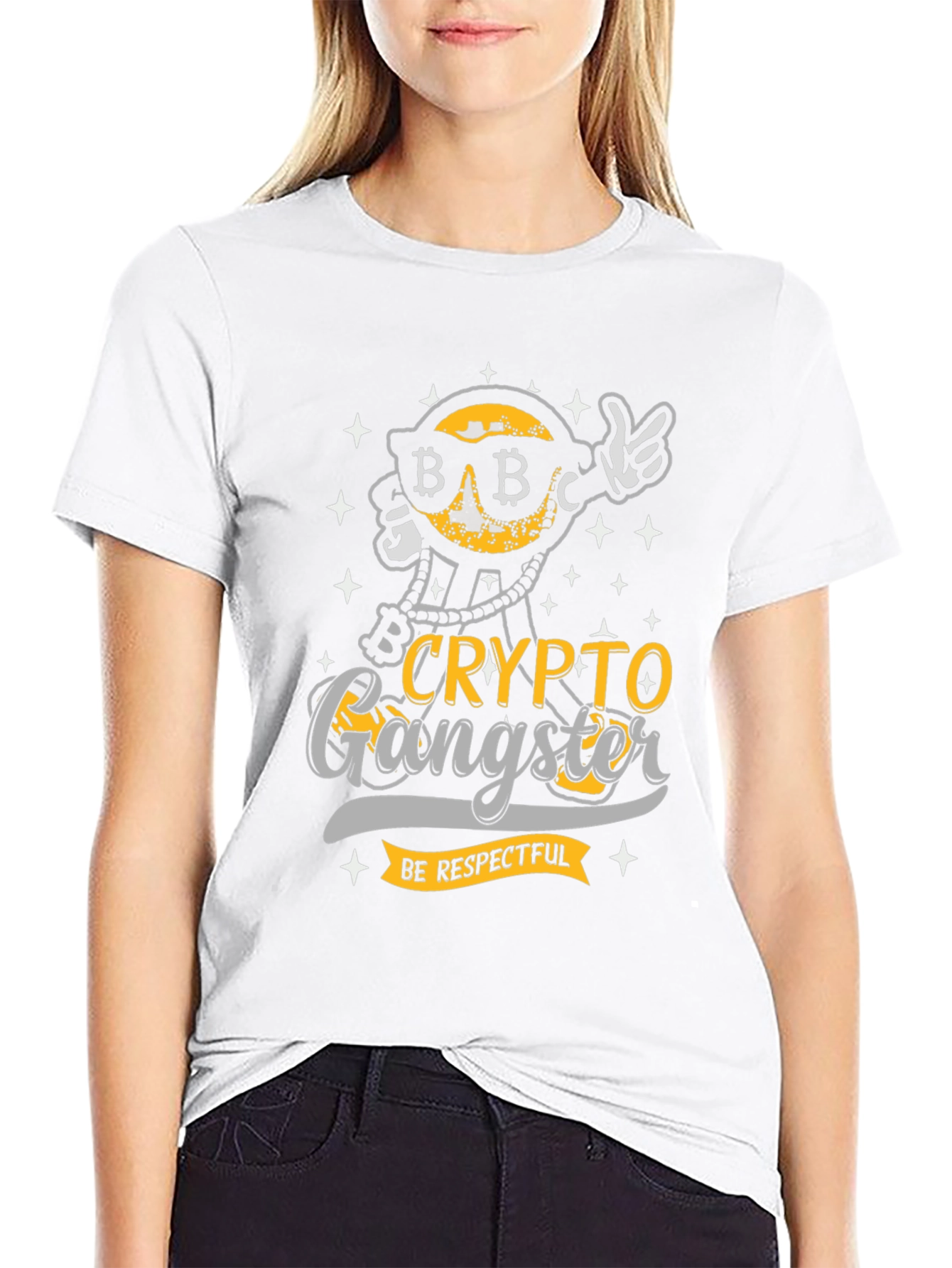Crypto Gangster T-Shirt - Be Respectful Bitcoin Graphic Tee