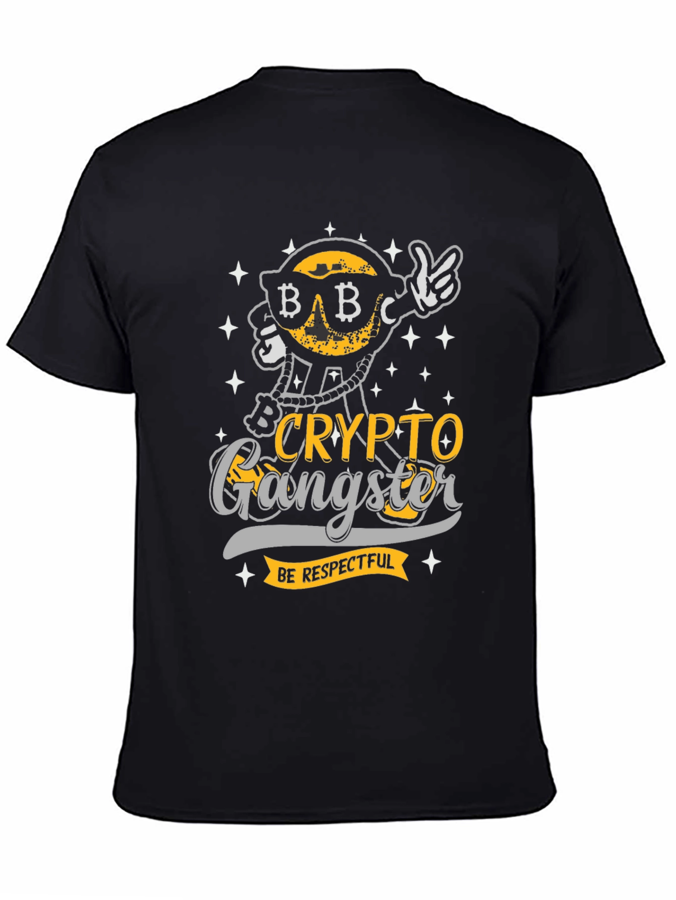 Crypto Gangster T-Shirt - Be Respectful Bitcoin Graphic Tee
