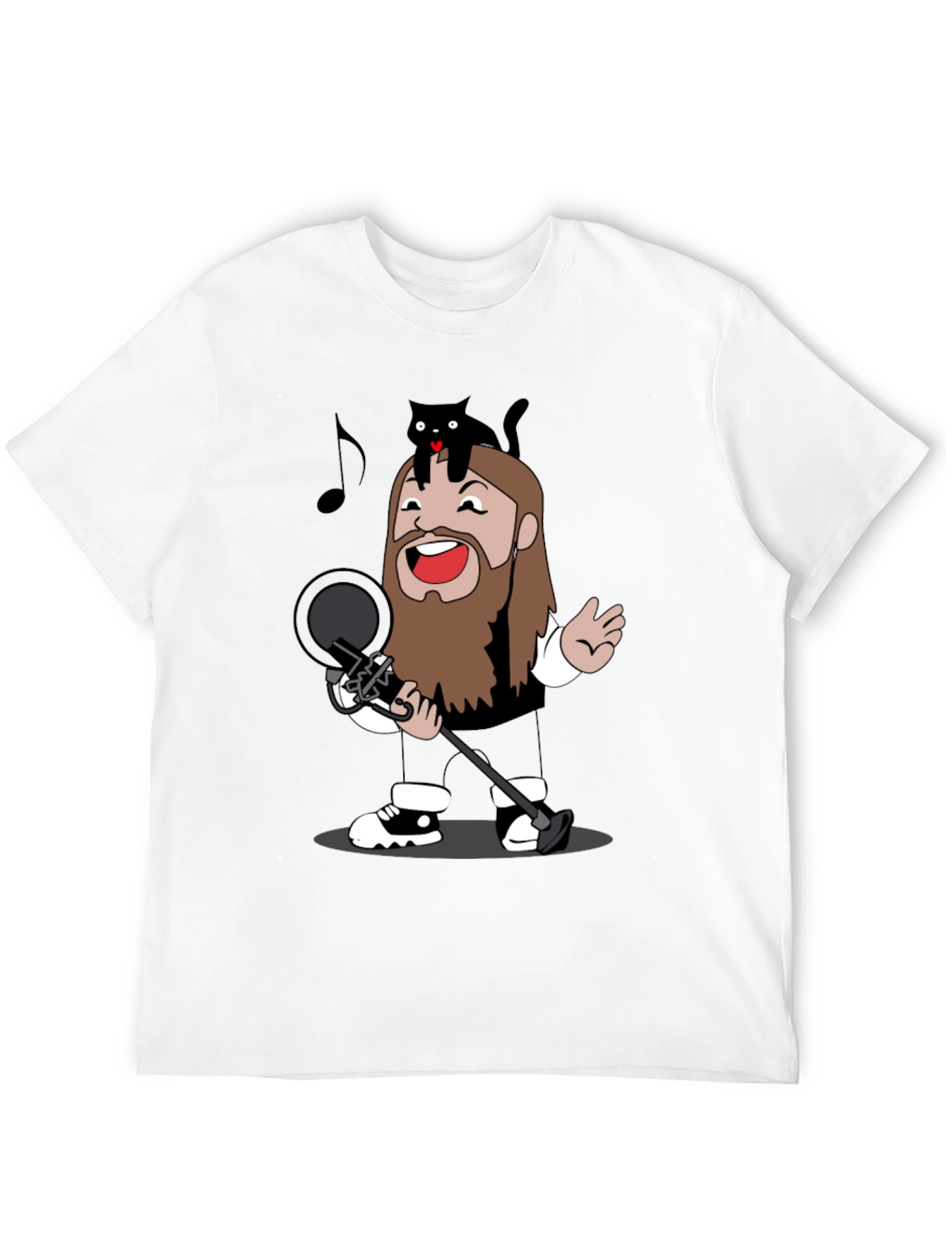 Singing Cat T-Shirt - Musical Cartoon Tee