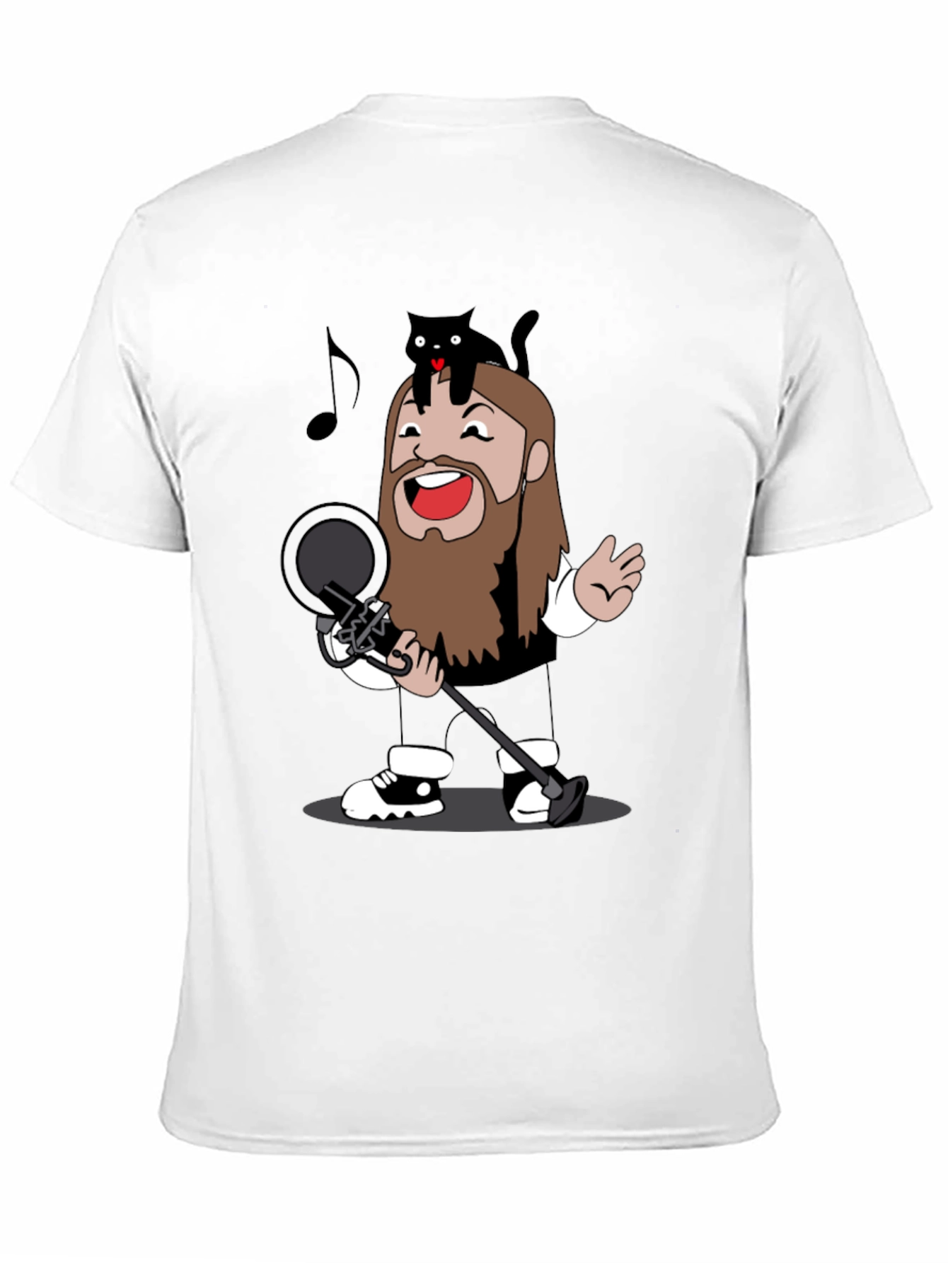 Singing Cat T-Shirt - Musical Cartoon Tee