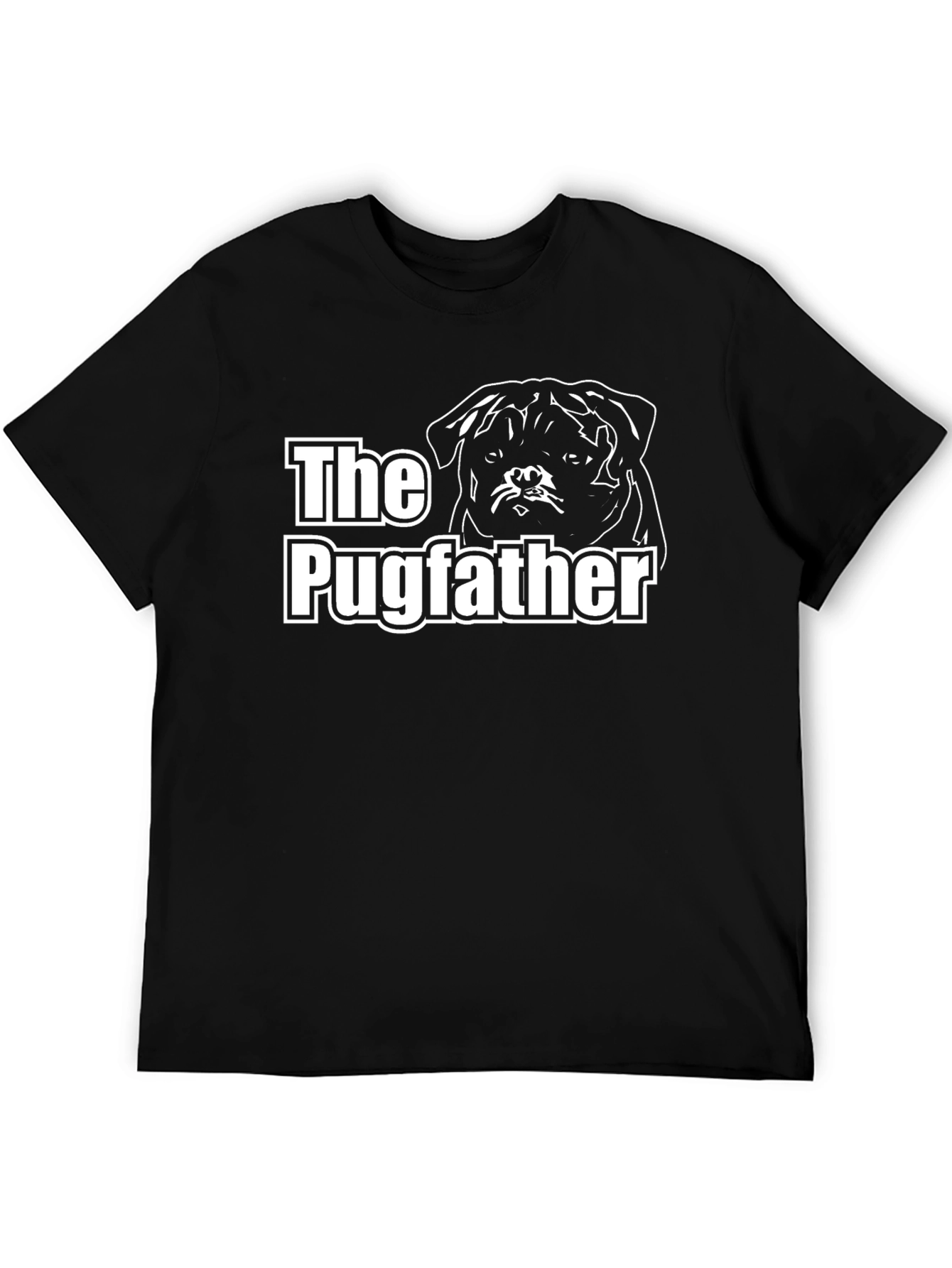 The Pugfather Graphic T-Shirt - Black Cotton Tee