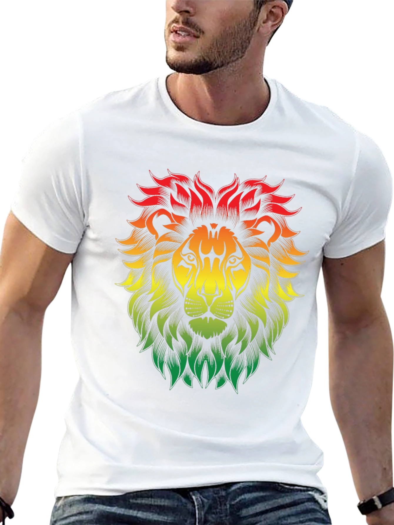 Rasta Lion Graphic Tee - Reggae Vibe