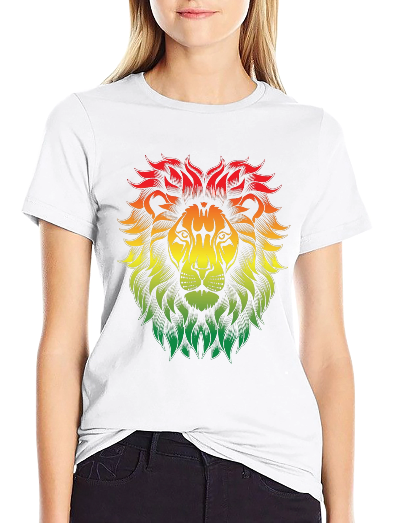 Rasta Lion Graphic Tee - Reggae Vibe