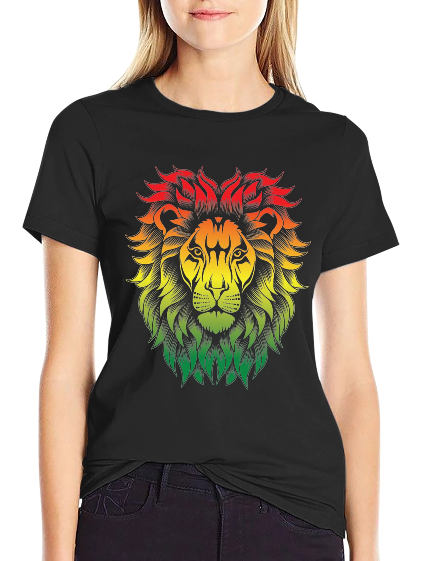 Rasta Lion Graphic Tee - Reggae Vibe