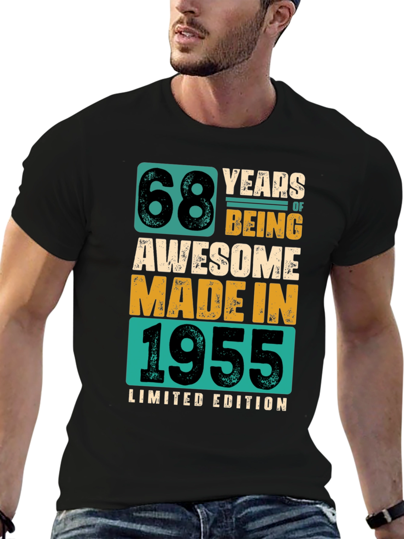 68 Years Awesome - 1955 Limited Edition Graphic Tee