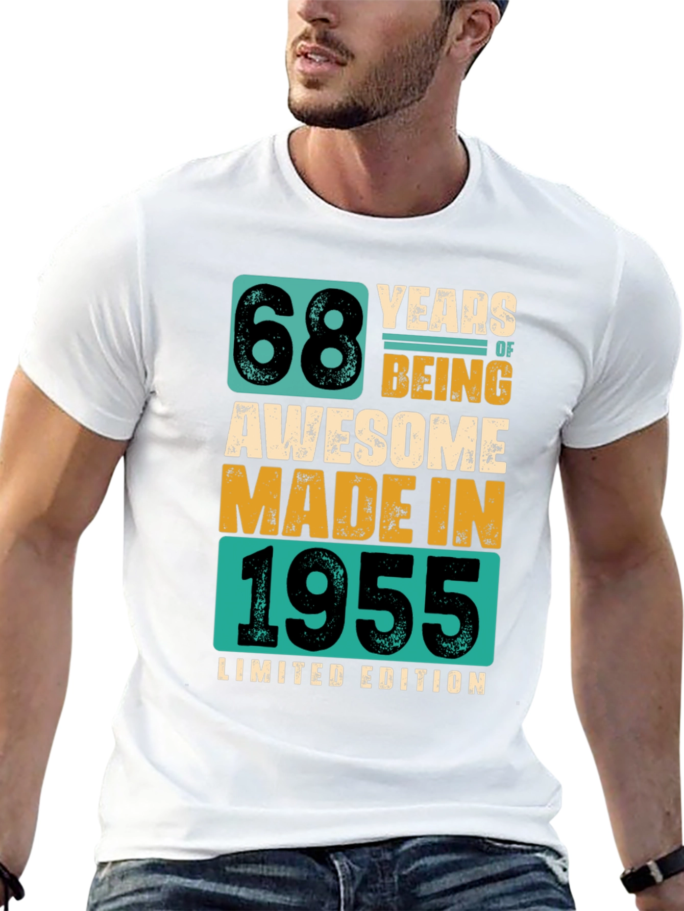 68 Years Awesome - 1955 Limited Edition Graphic Tee
