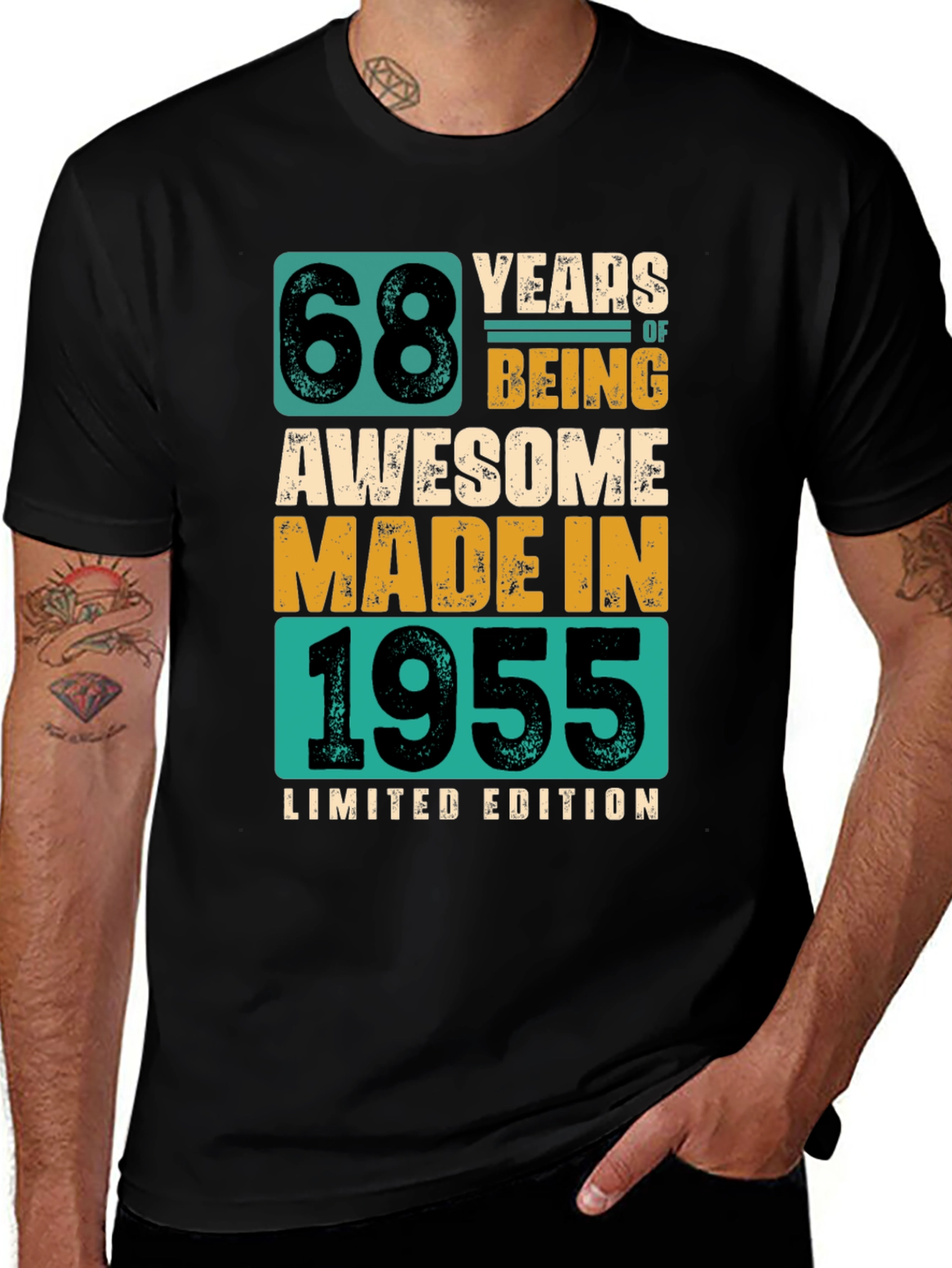 68 Years Awesome - 1955 Limited Edition Graphic Tee
