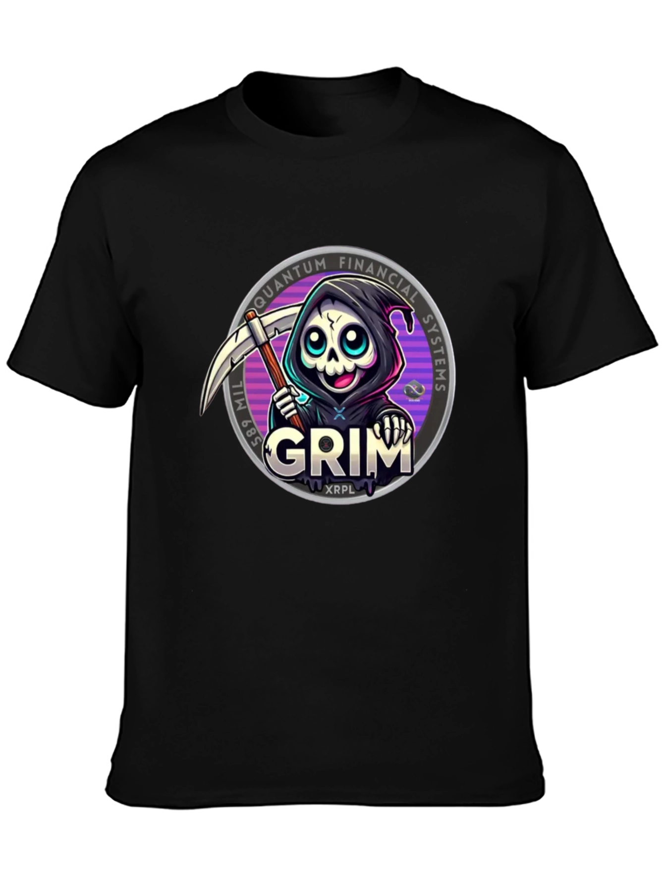 Grim Reaper Crypto T-Shirt - Quantum Financial Systems