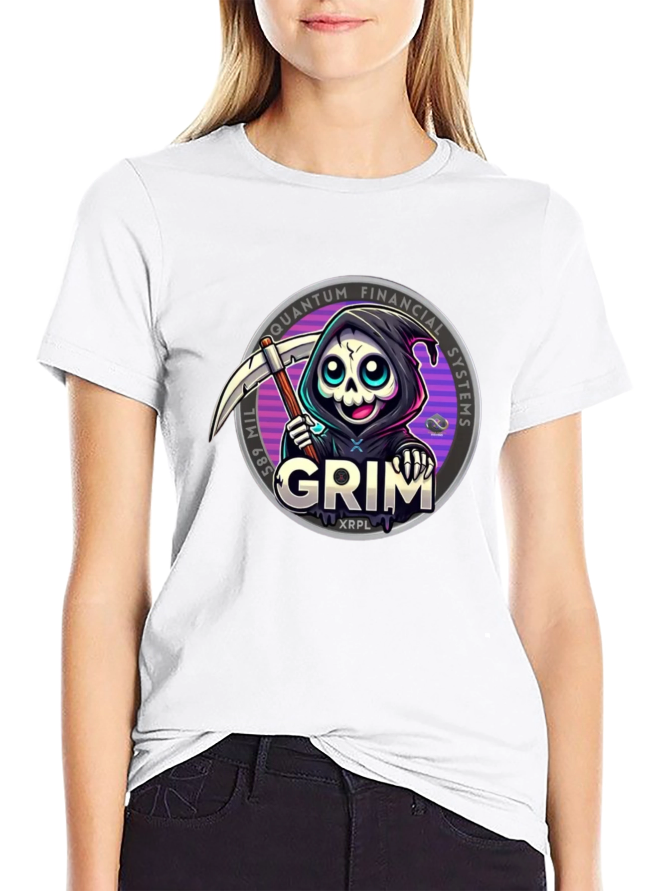 Grim Reaper Crypto T-Shirt - Quantum Financial Systems