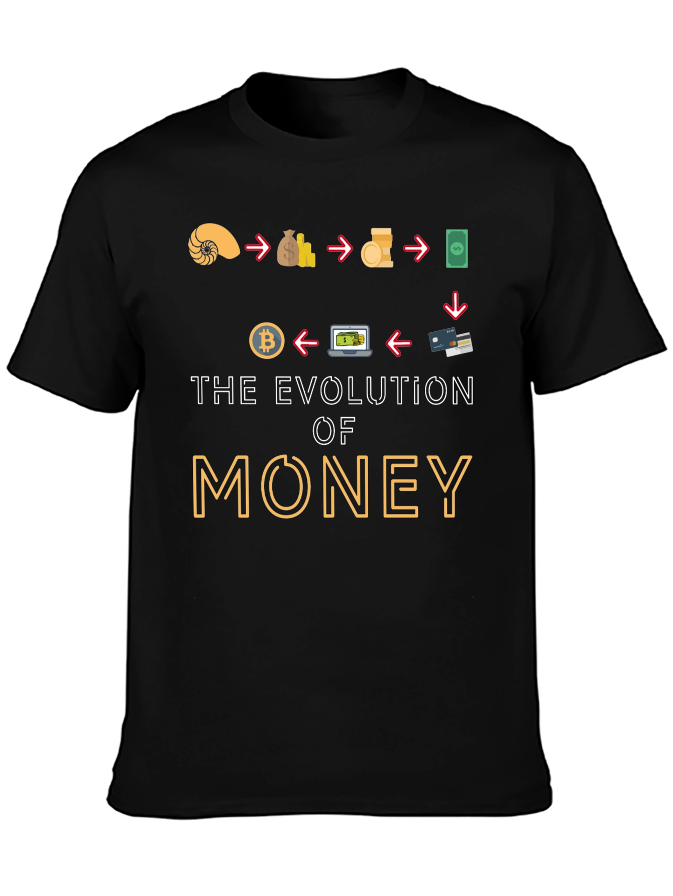 Evolution of Money Graphic T-Shirt