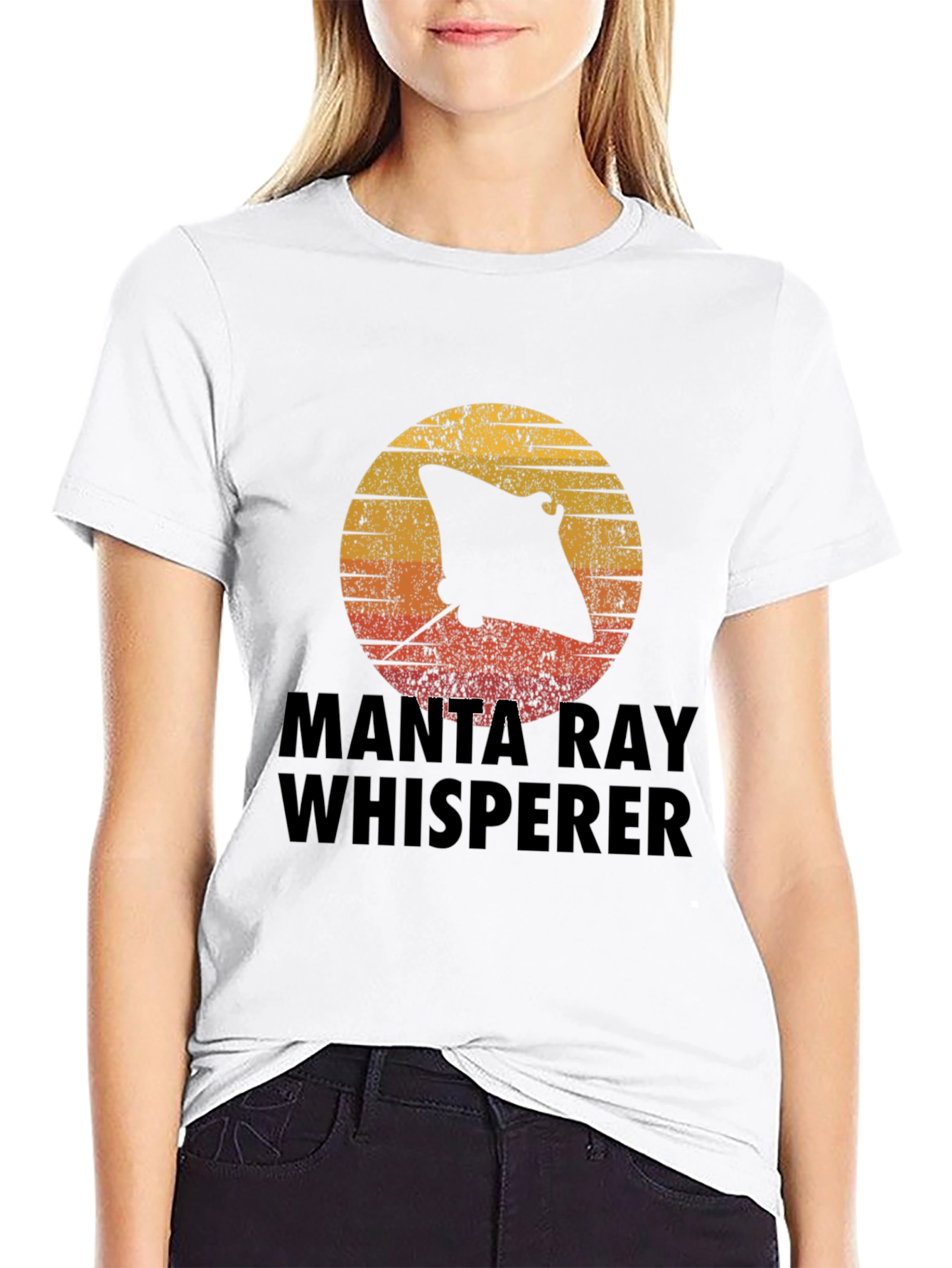 Manta Ray Whisperer Graphic Tee - Black