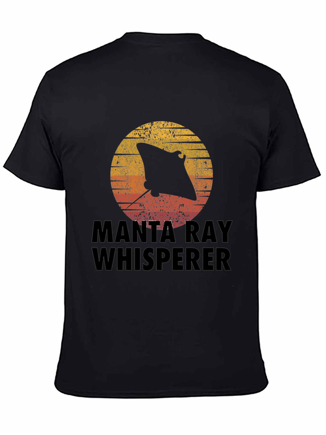 Manta Ray Whisperer Graphic Tee - Black