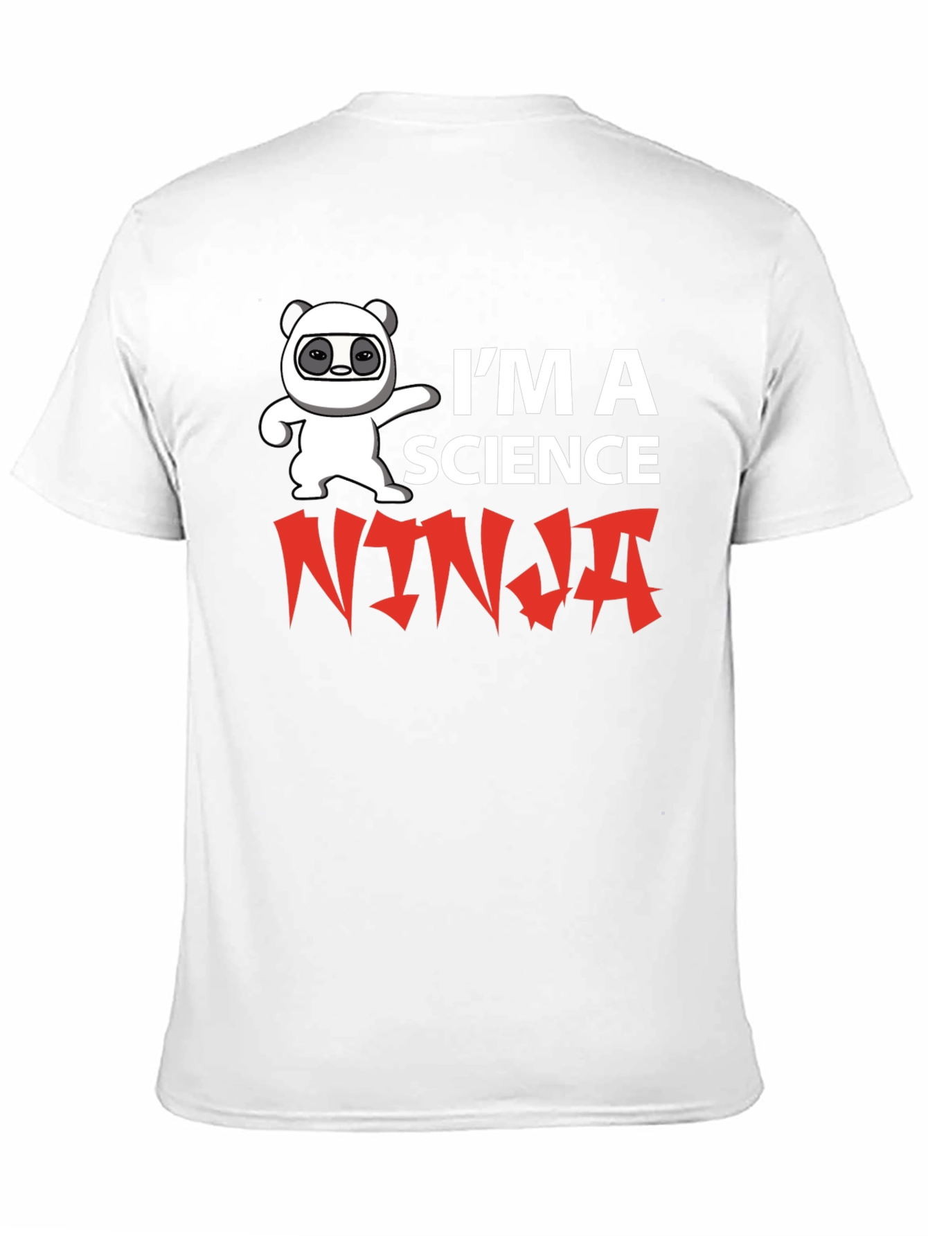 Science Ninja T-Shirt Funny Panda Graphic Tee