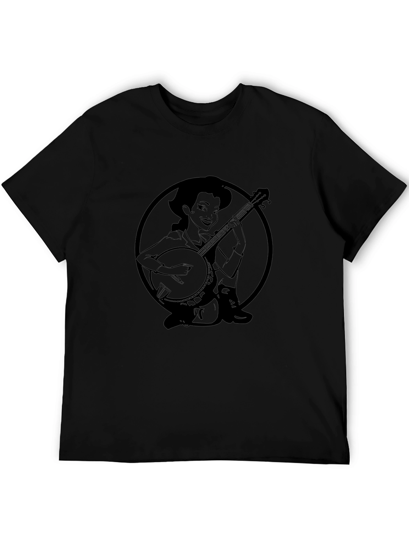 Banjo Girl Graphic Tee - Classic Black