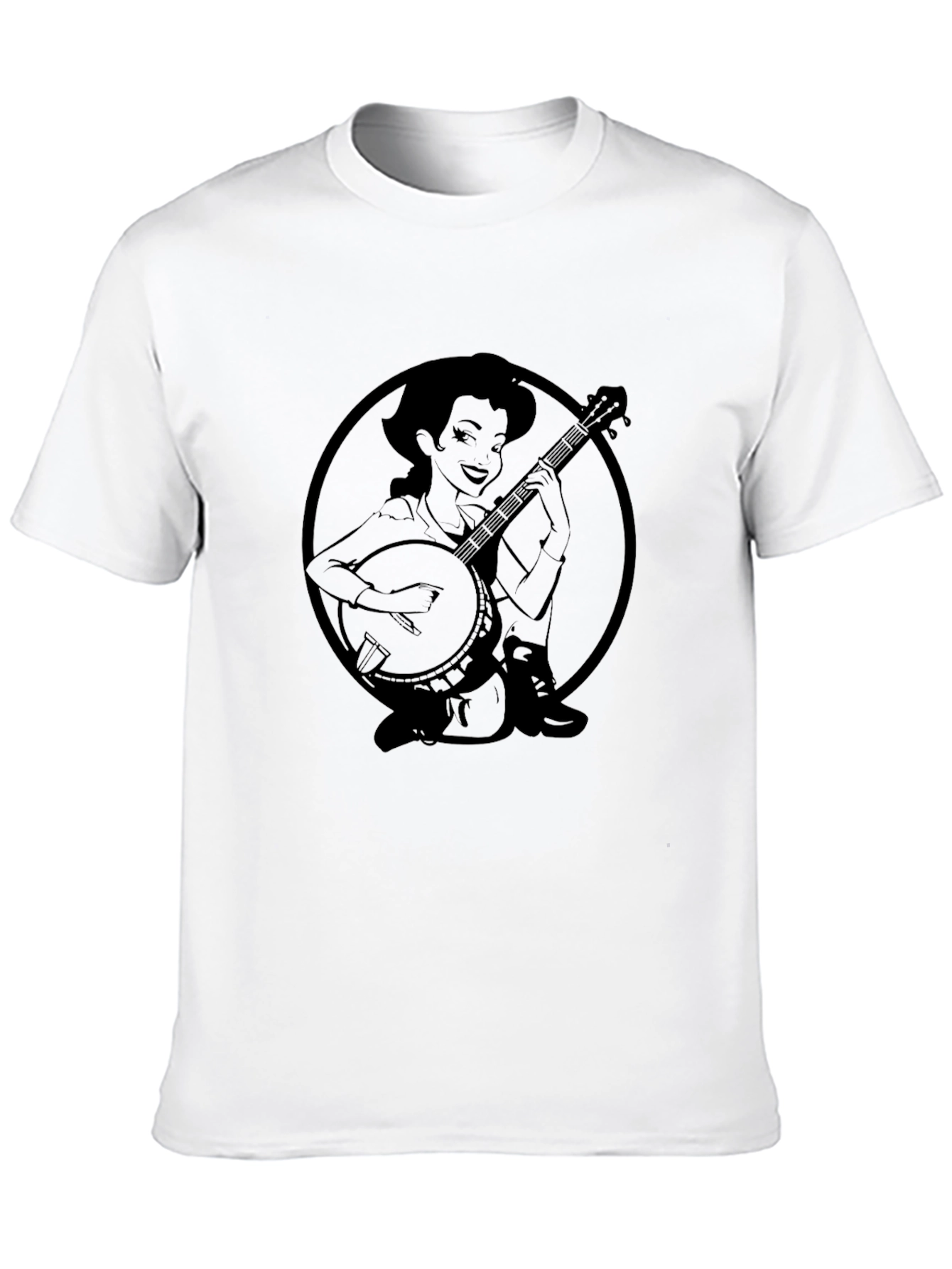 Banjo Girl Graphic Tee - Classic Black