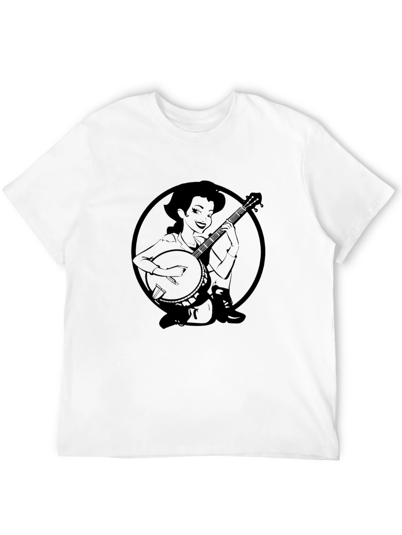 Banjo Girl Graphic Tee - Classic Black