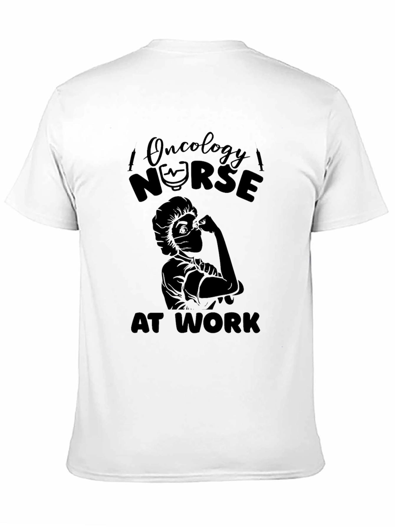 Oncology Nurse at Work Black T-Shirt