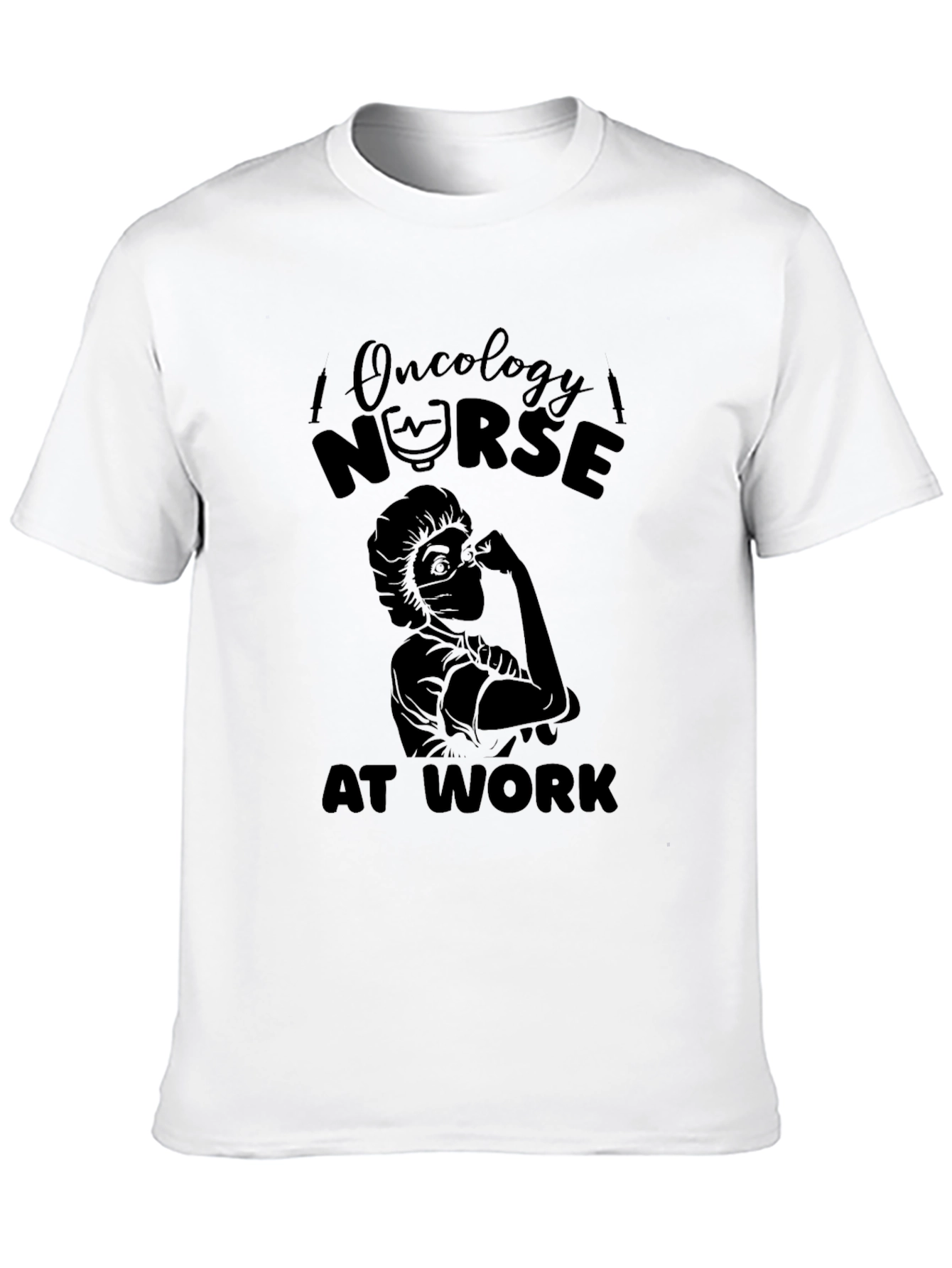 Oncology Nurse at Work Black T-Shirt