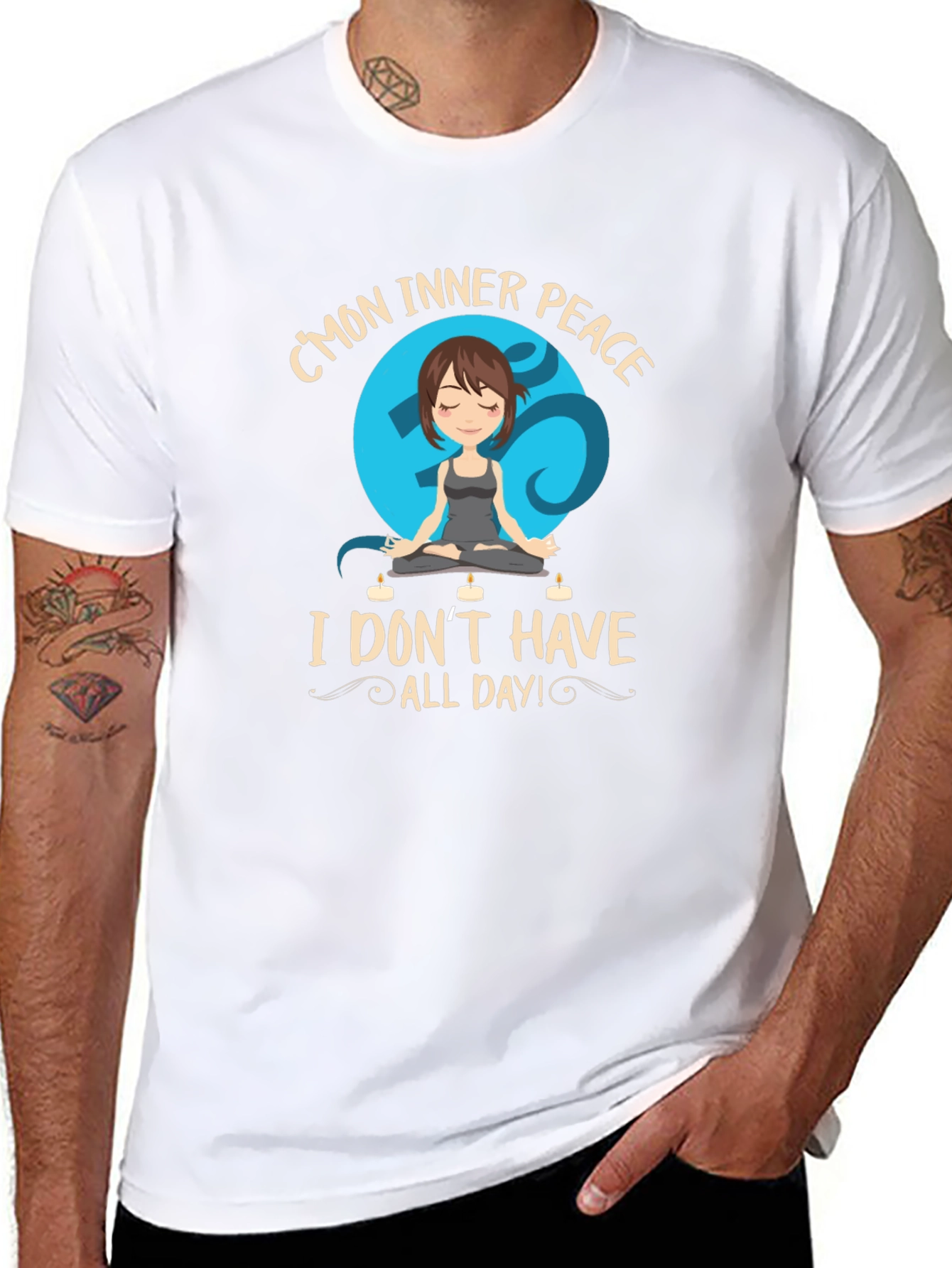 Inner Peace Yoga T-Shirt - Funny Meditation Tee
