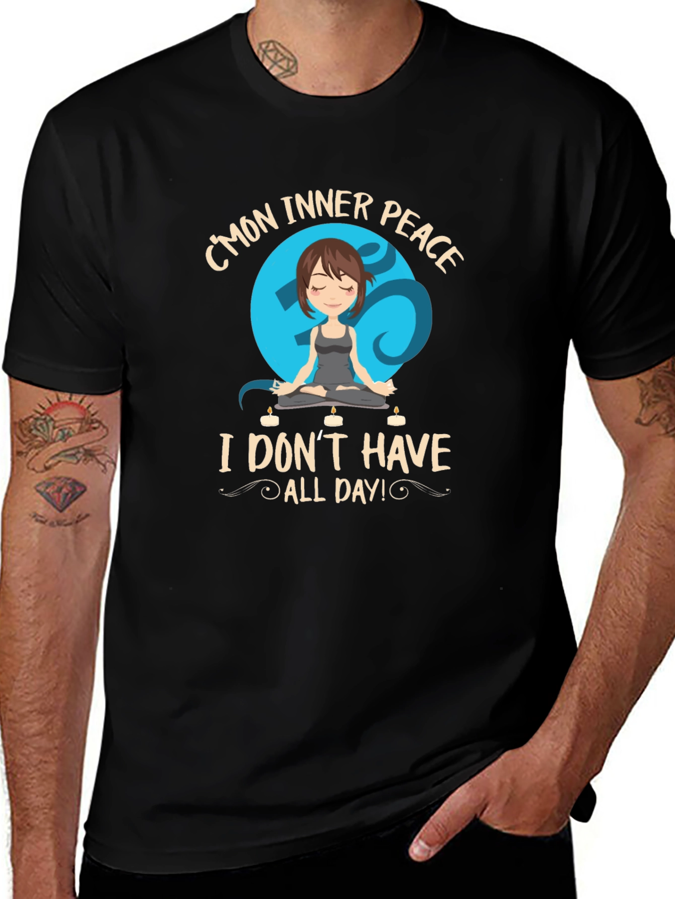 Inner Peace Yoga T-Shirt - Funny Meditation Tee