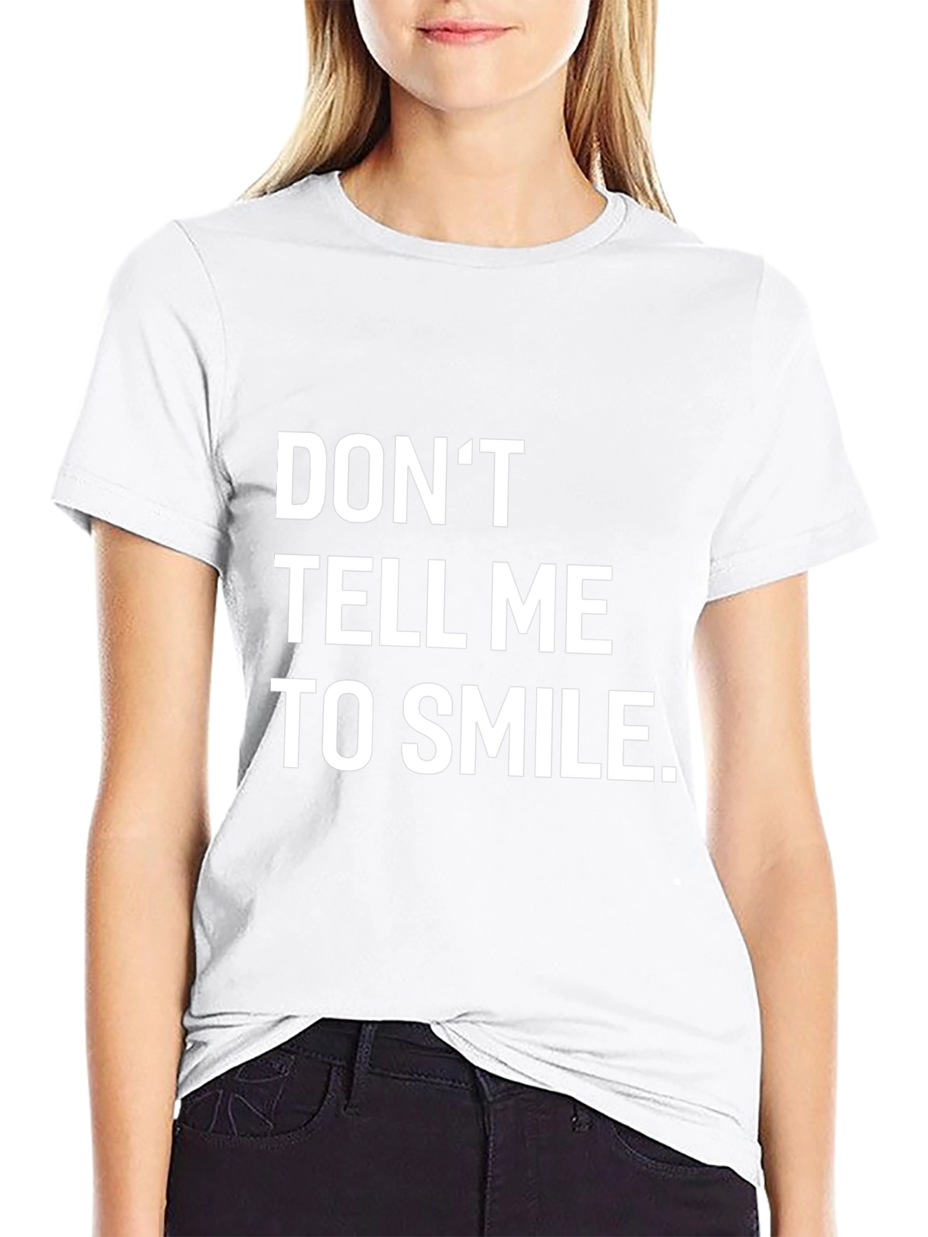 Dont Tell Me To Smile Black Graphic Tee