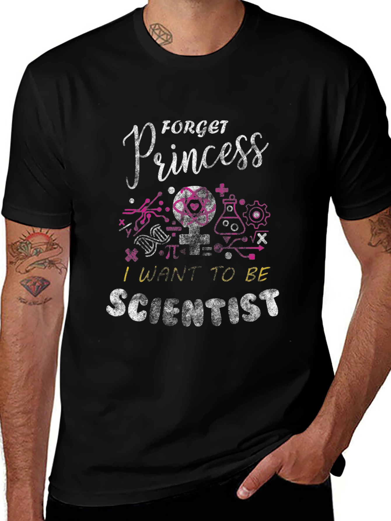 Forget Princess I Want To Be Scientist T-Shirt
