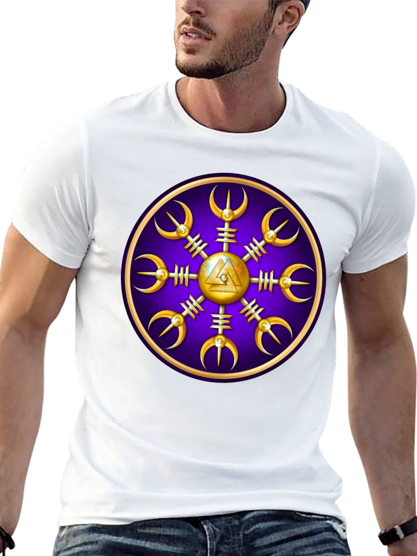 Viking Helm of Awe Graphic Tee - Black