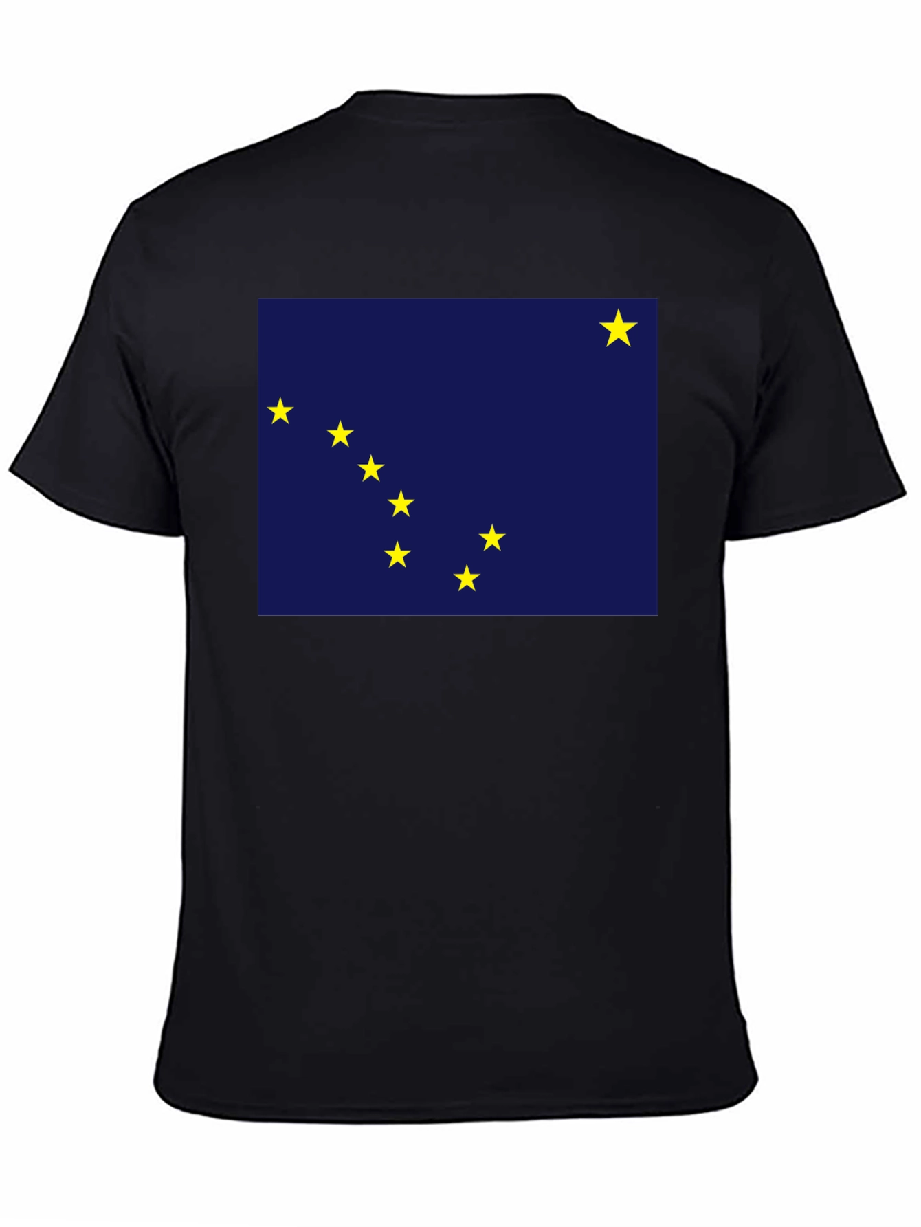 Alaska Flag Graphic T-Shirt - Black Crew Neck Tee