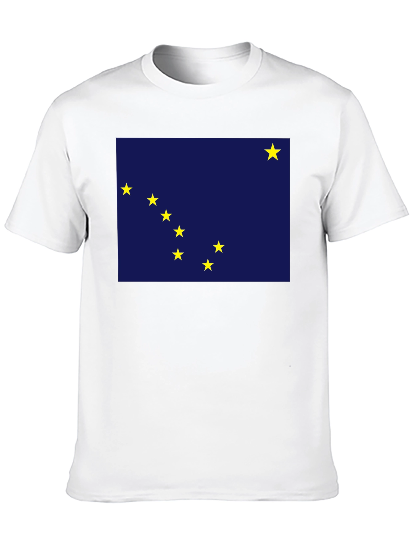 Alaska Flag Graphic T-Shirt - Black Crew Neck Tee