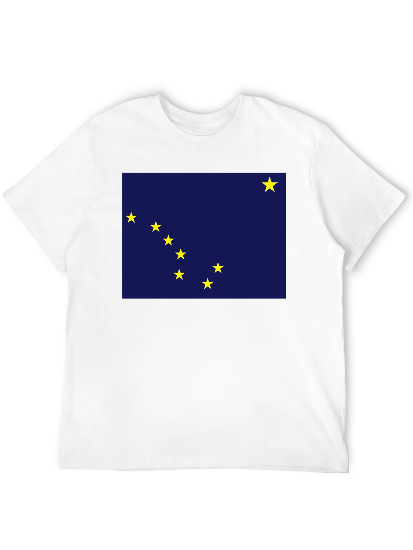 Alaska Flag Graphic T-Shirt - Black Crew Neck Tee