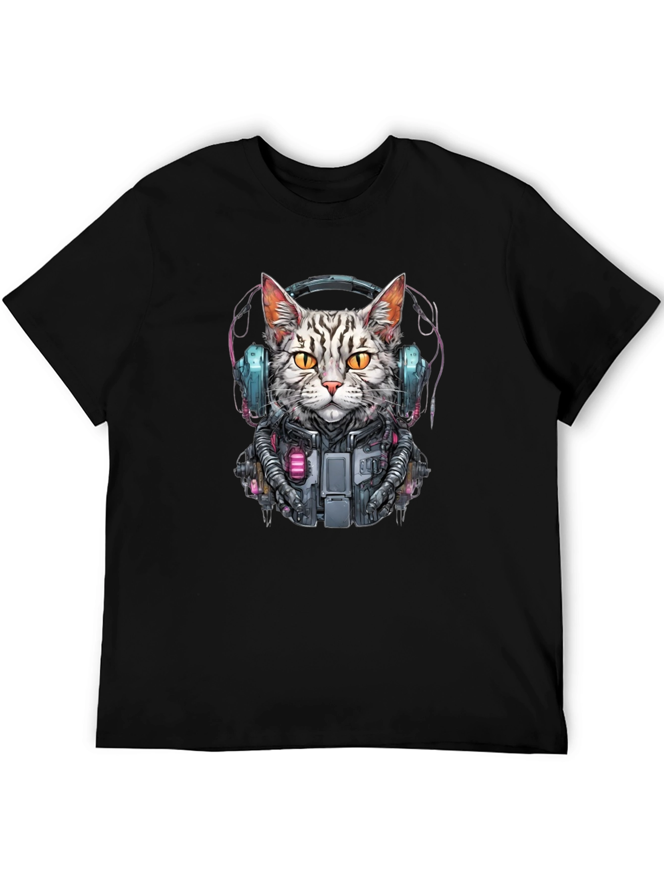 Cyberpunk Cat T-Shirt - Unique Graphic Tee
