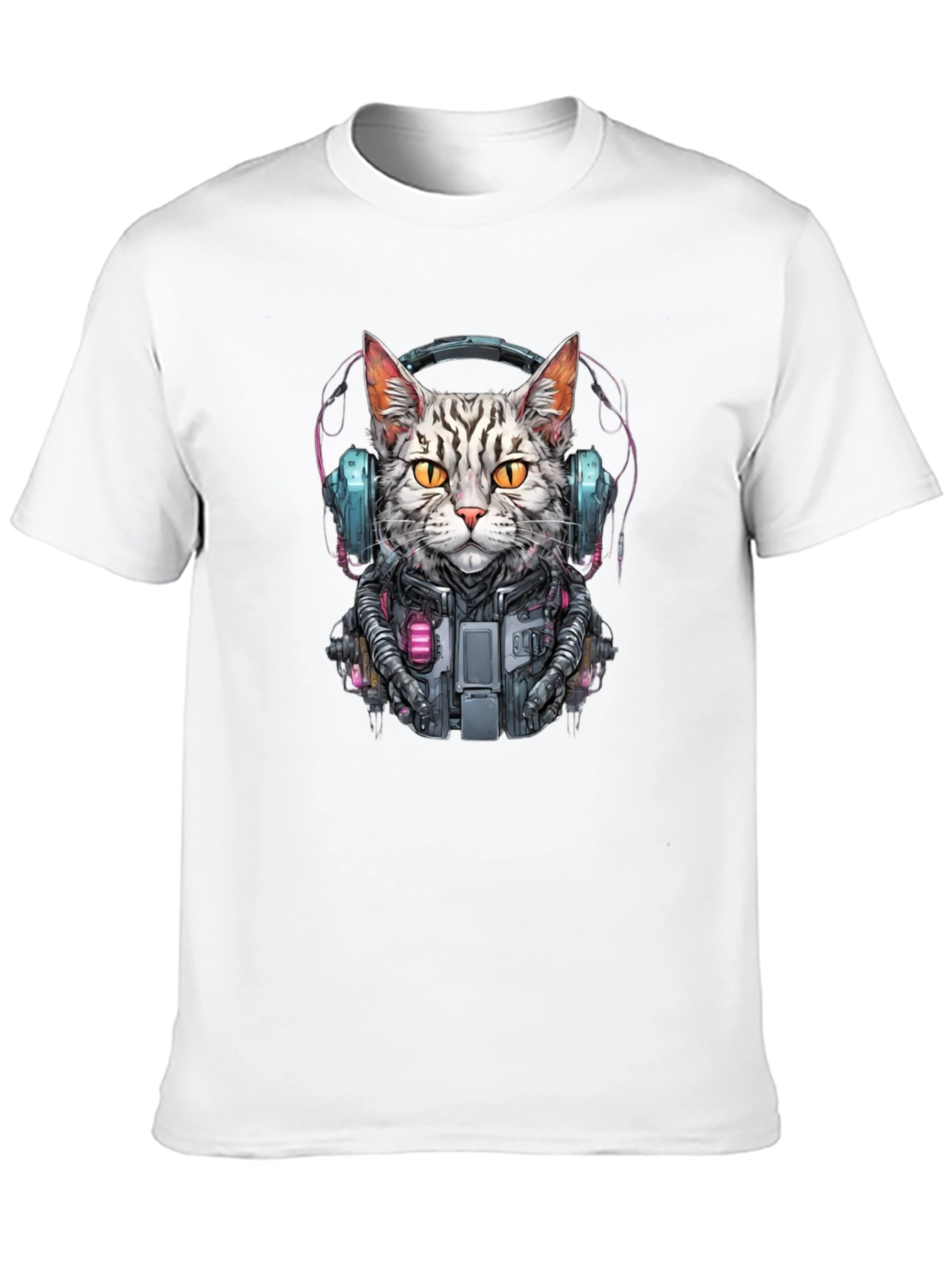 Cyberpunk Cat T-Shirt - Unique Graphic Tee