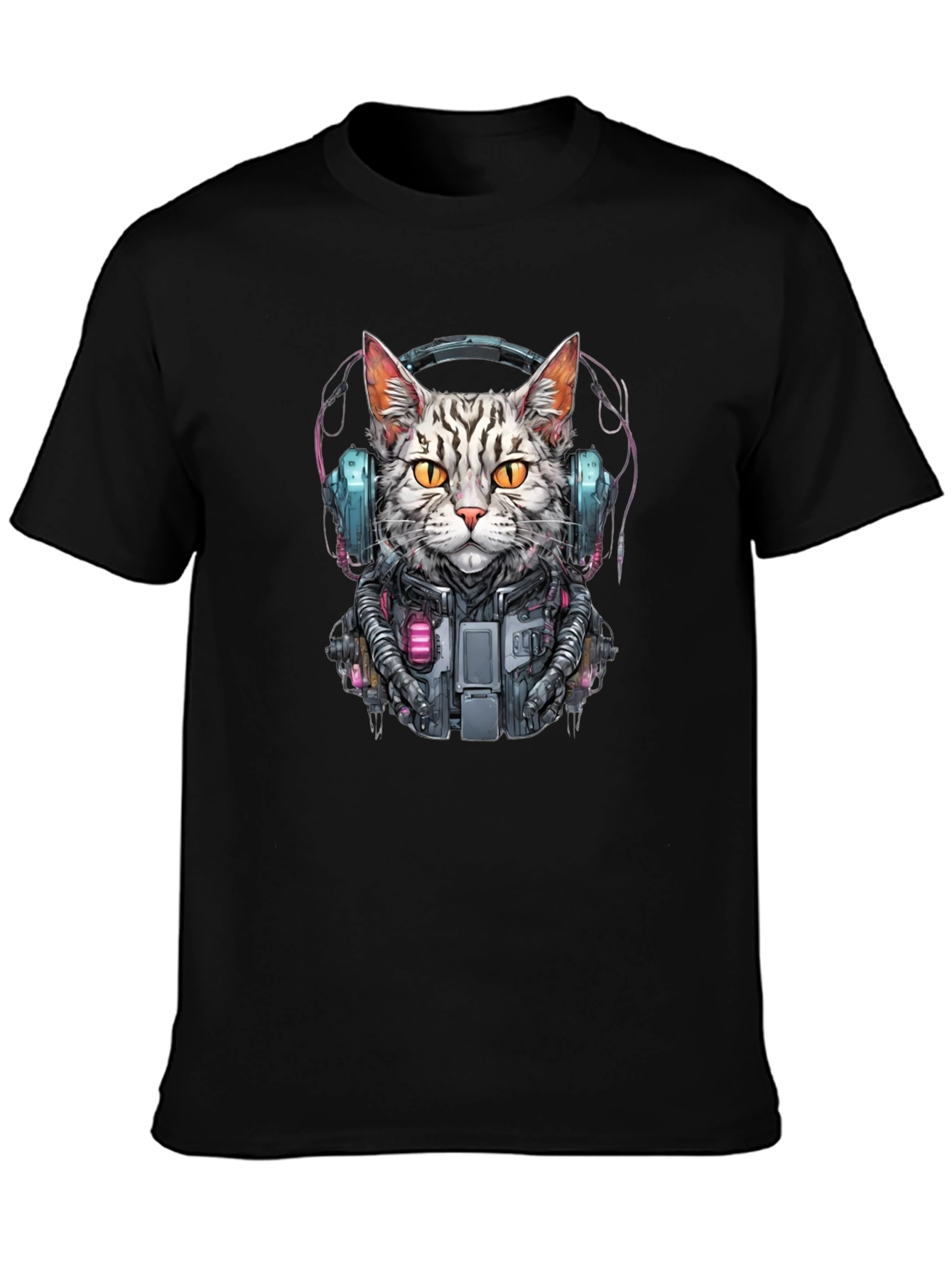 Cyberpunk Cat T-Shirt - Unique Graphic Tee