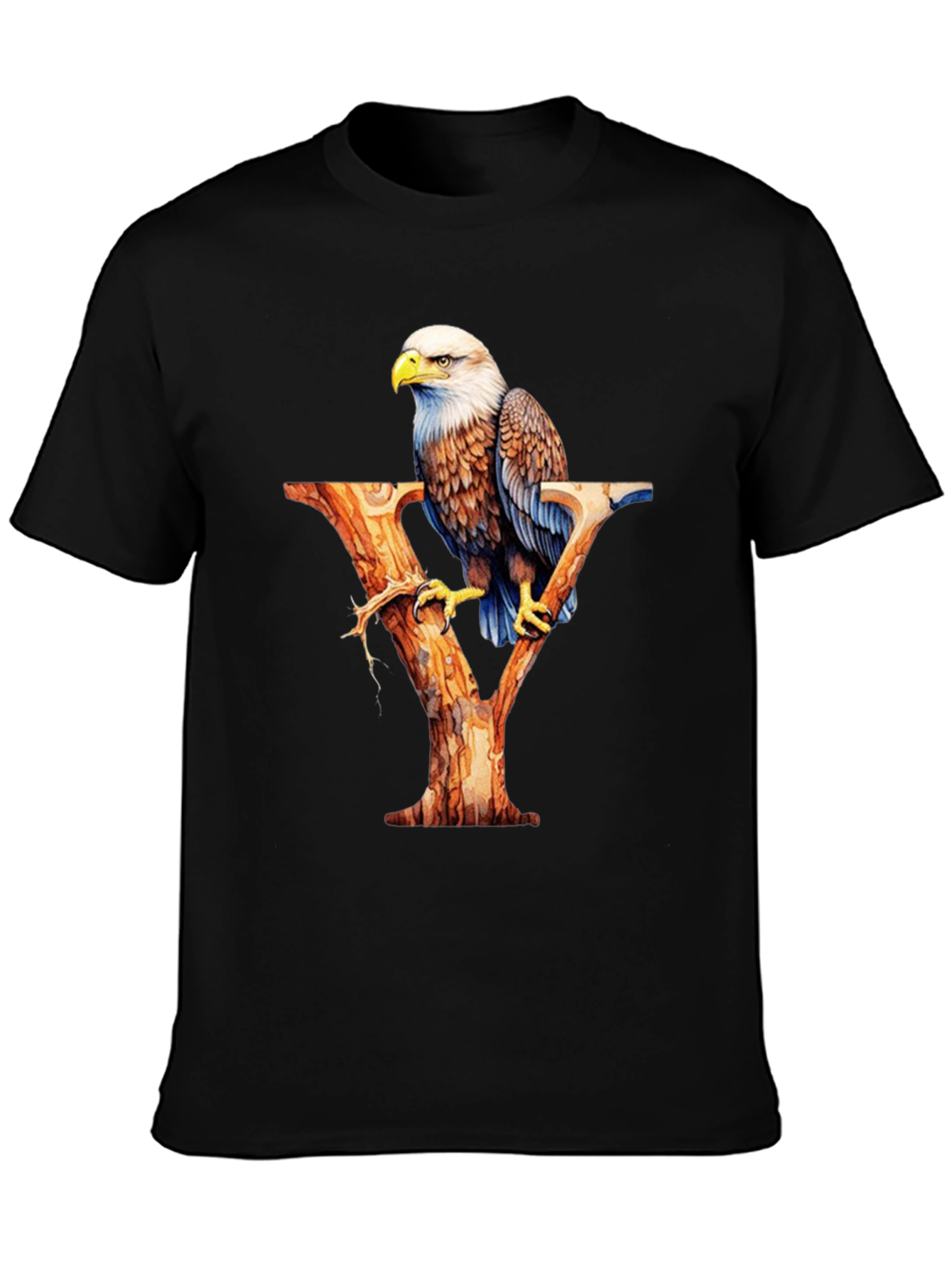 Bald Eagle Letter Y Graphic T-Shirt