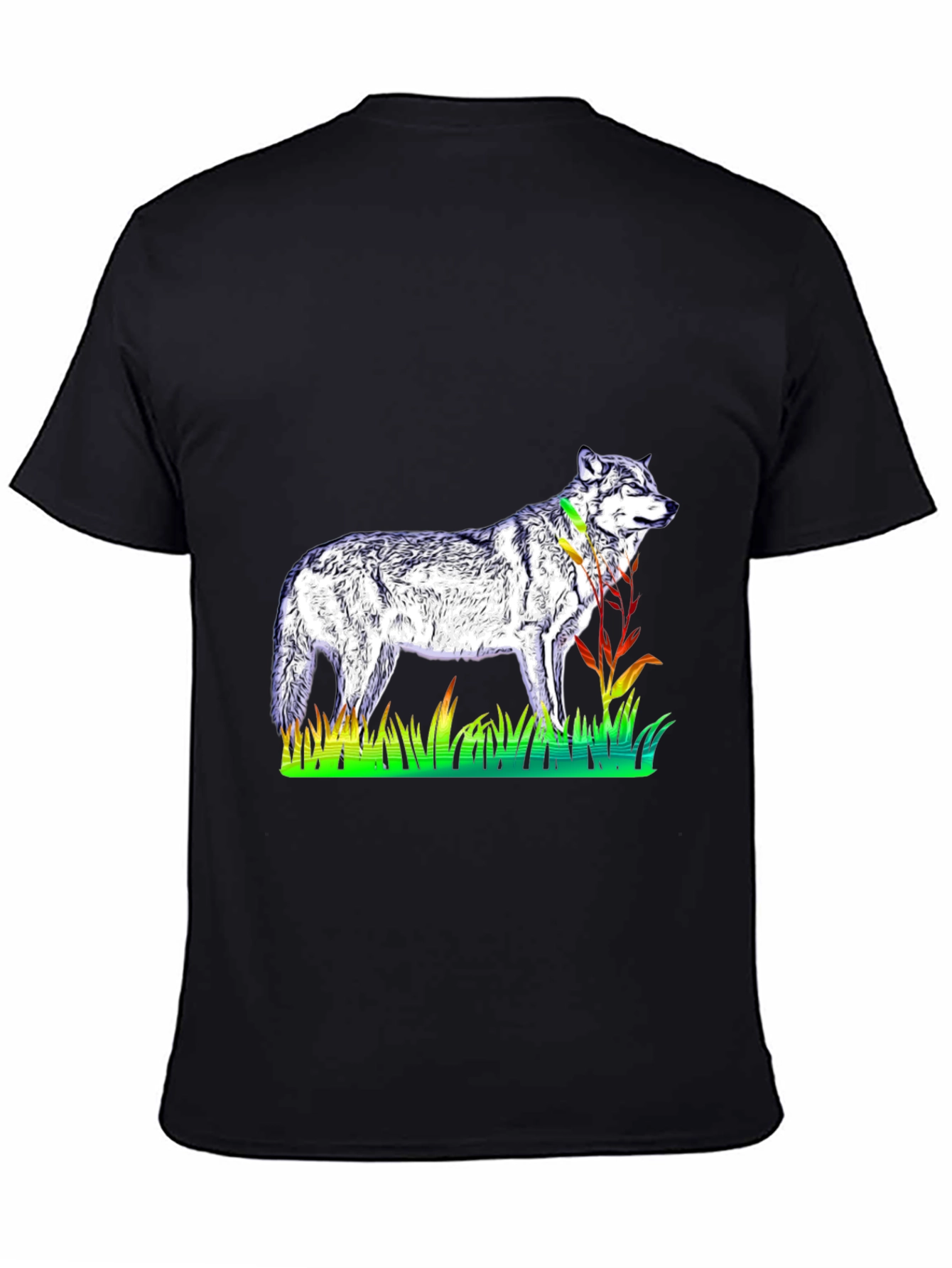 Wolf Graphic Black T-Shirt