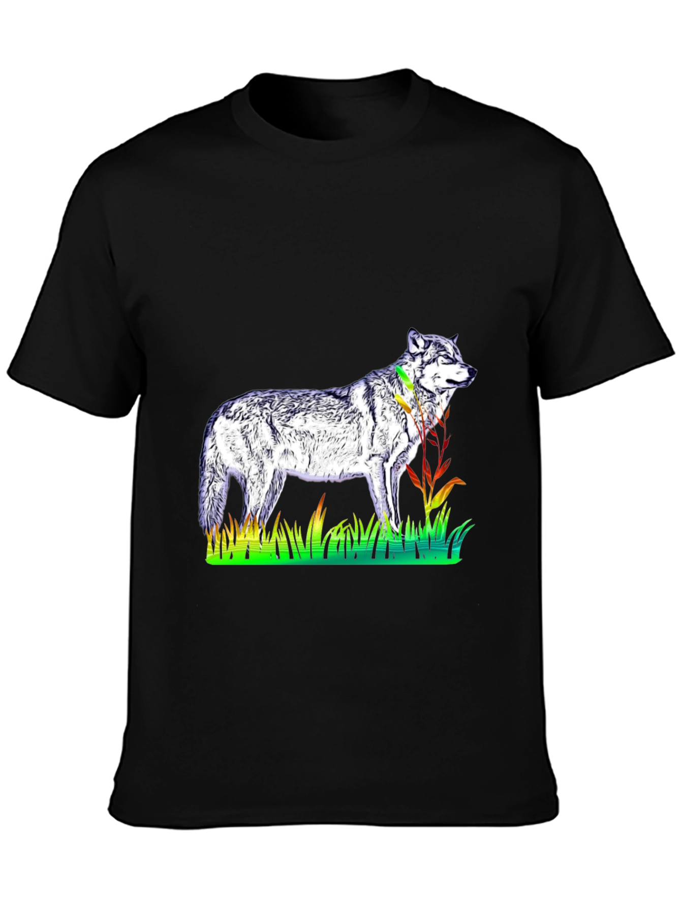 Wolf Graphic Black T-Shirt