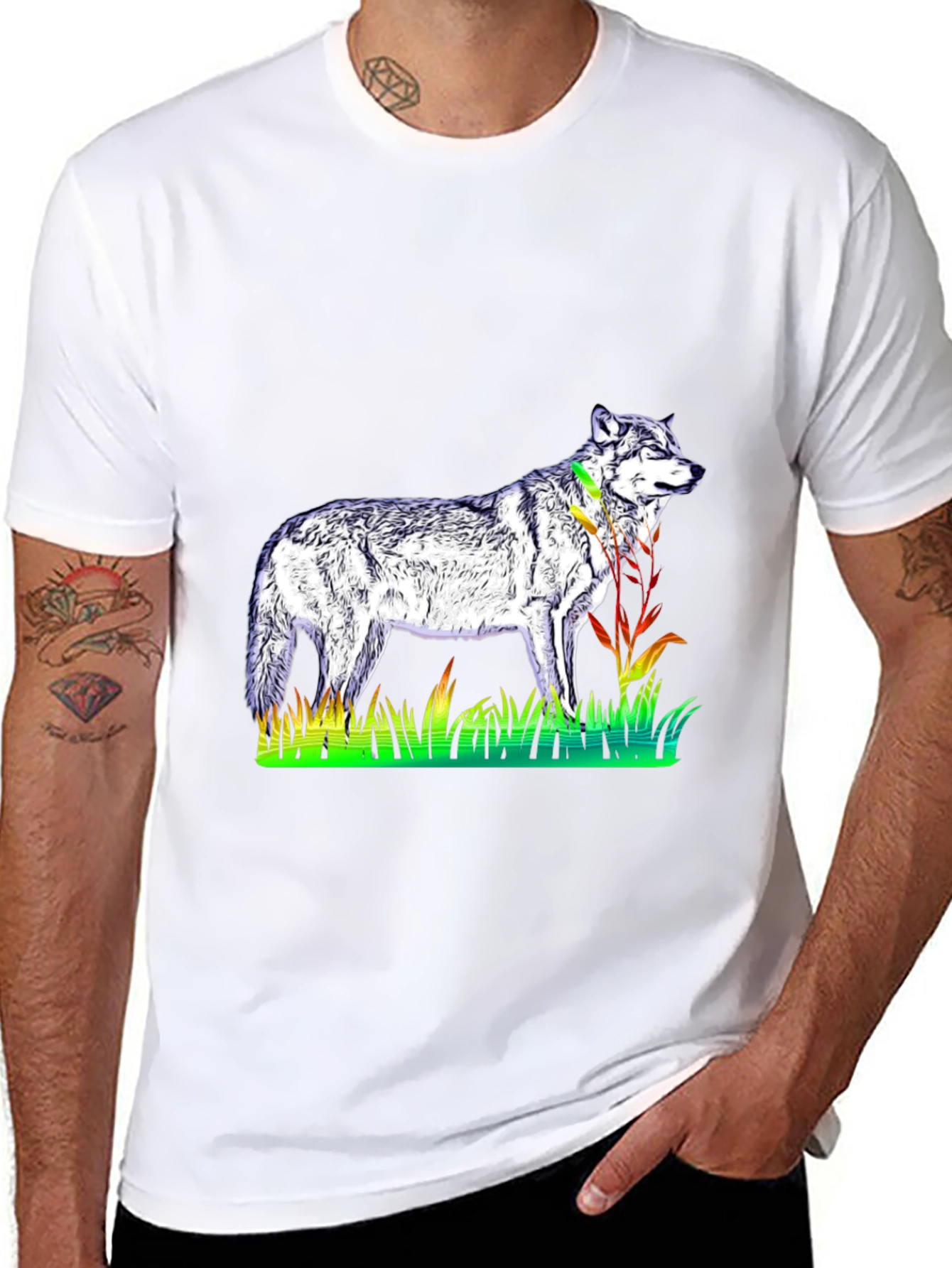 Wolf Graphic Black T-Shirt