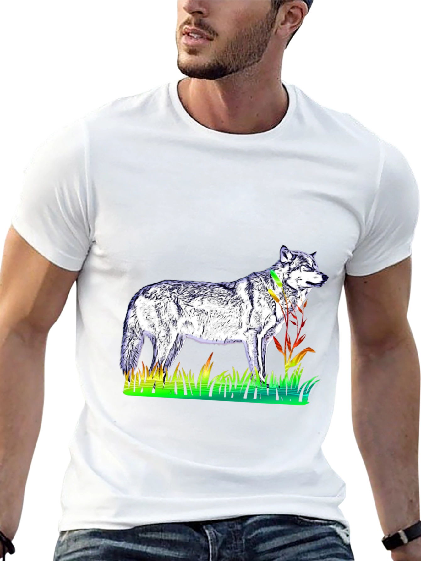 Wolf Graphic Black T-Shirt