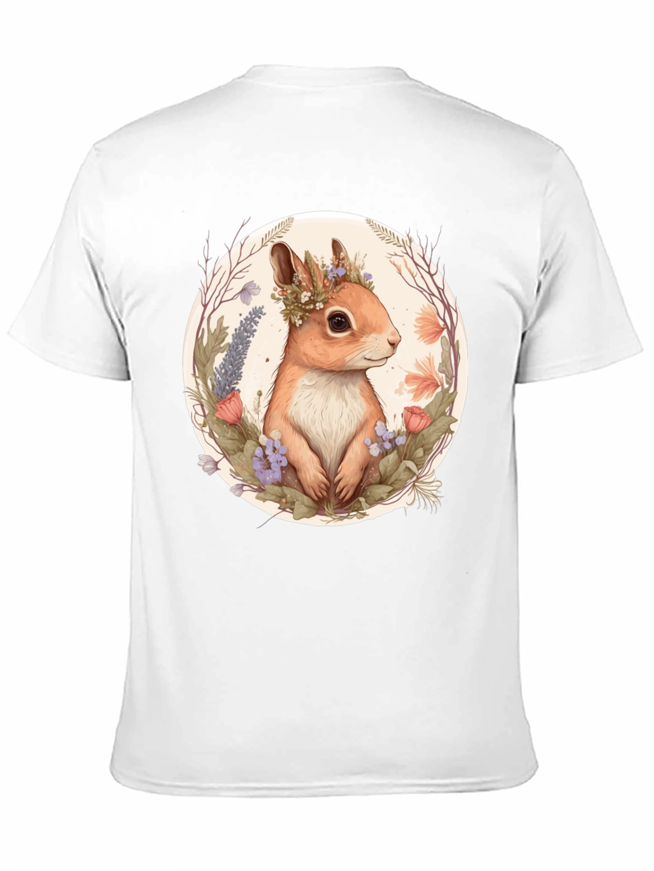 Squirrel Floral Crown Graphic Tee