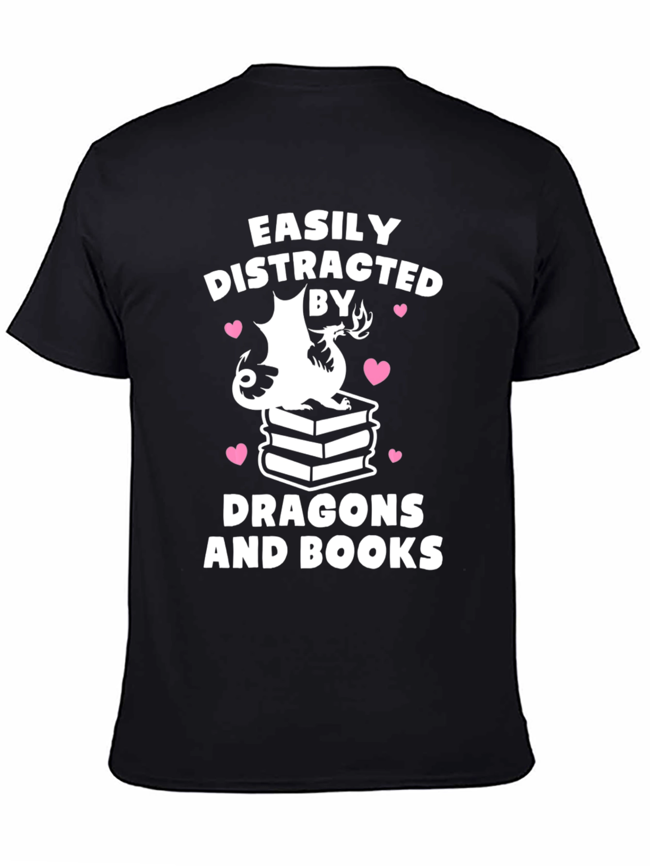 Easily Distracted by Dragons and Books T-Shirt