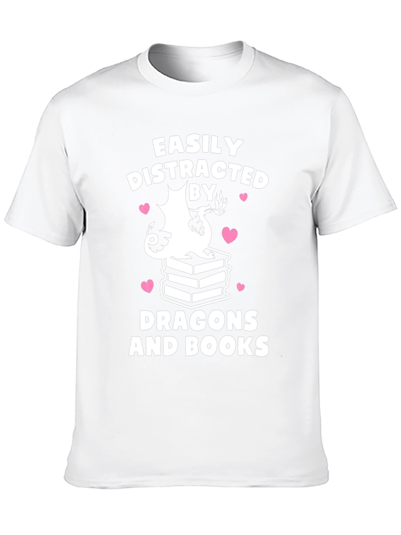 Easily Distracted by Dragons and Books T-Shirt