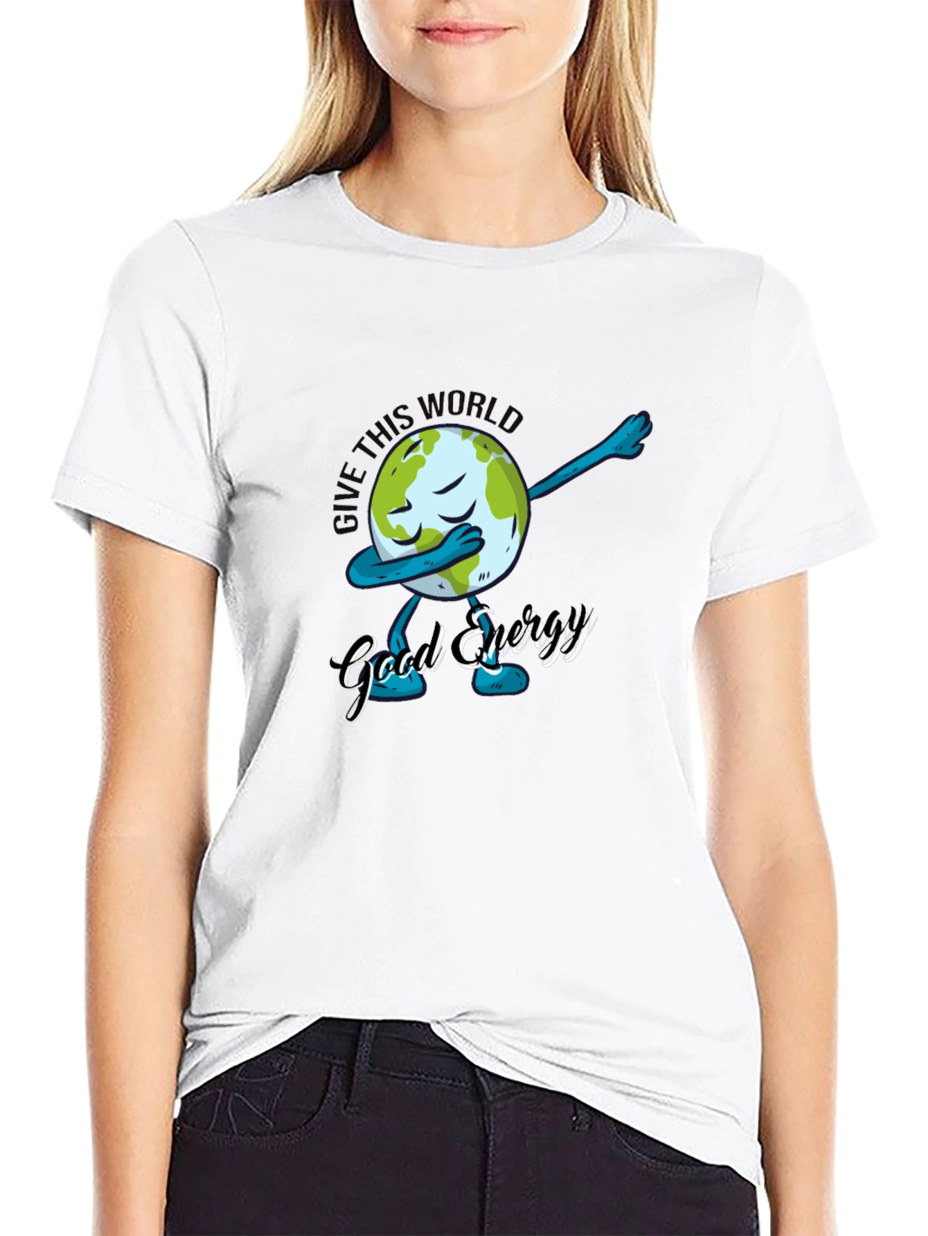 Give This World Good Energy T-Shirt - Black