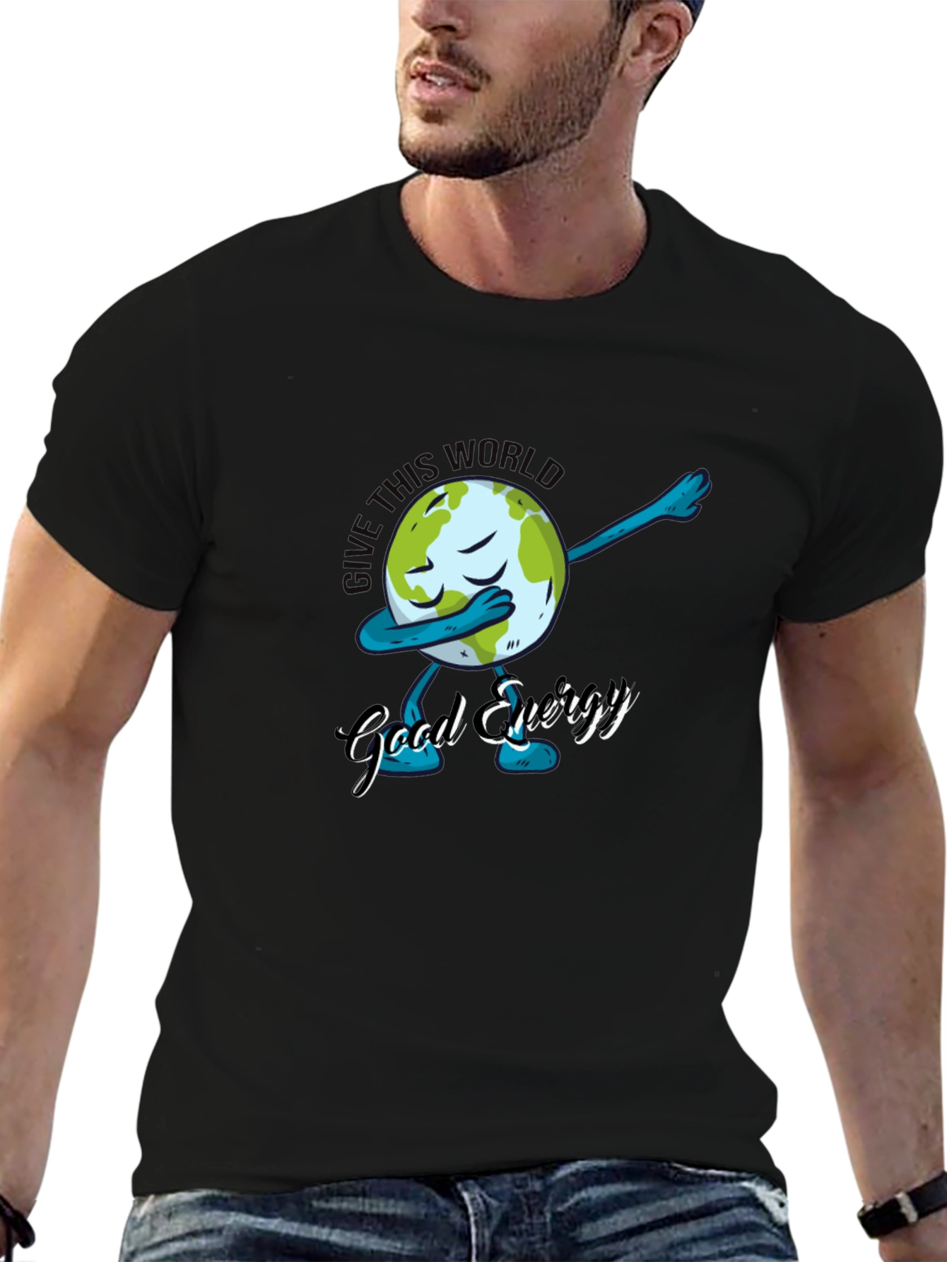 Give This World Good Energy T-Shirt - Black