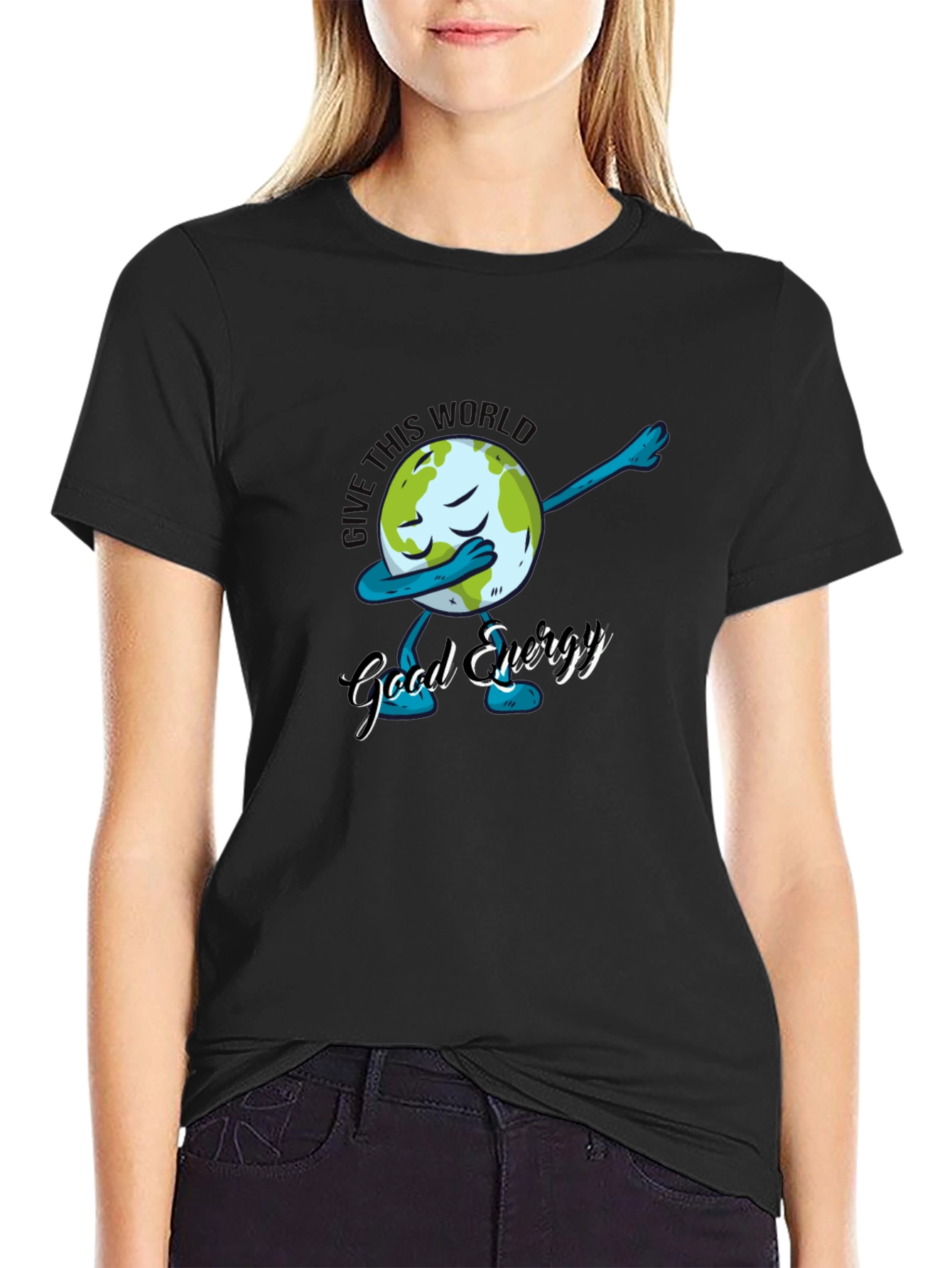 Give This World Good Energy T-Shirt - Black