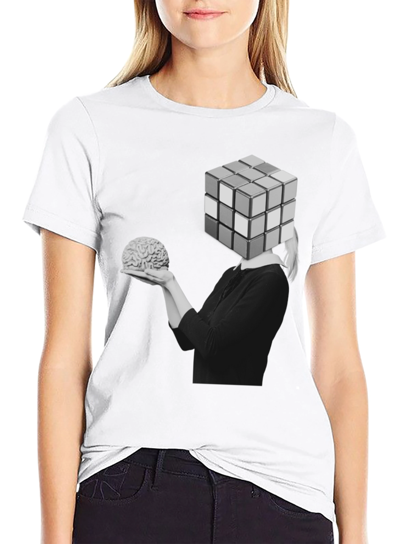 Rubiks Cube Brain T-Shirt