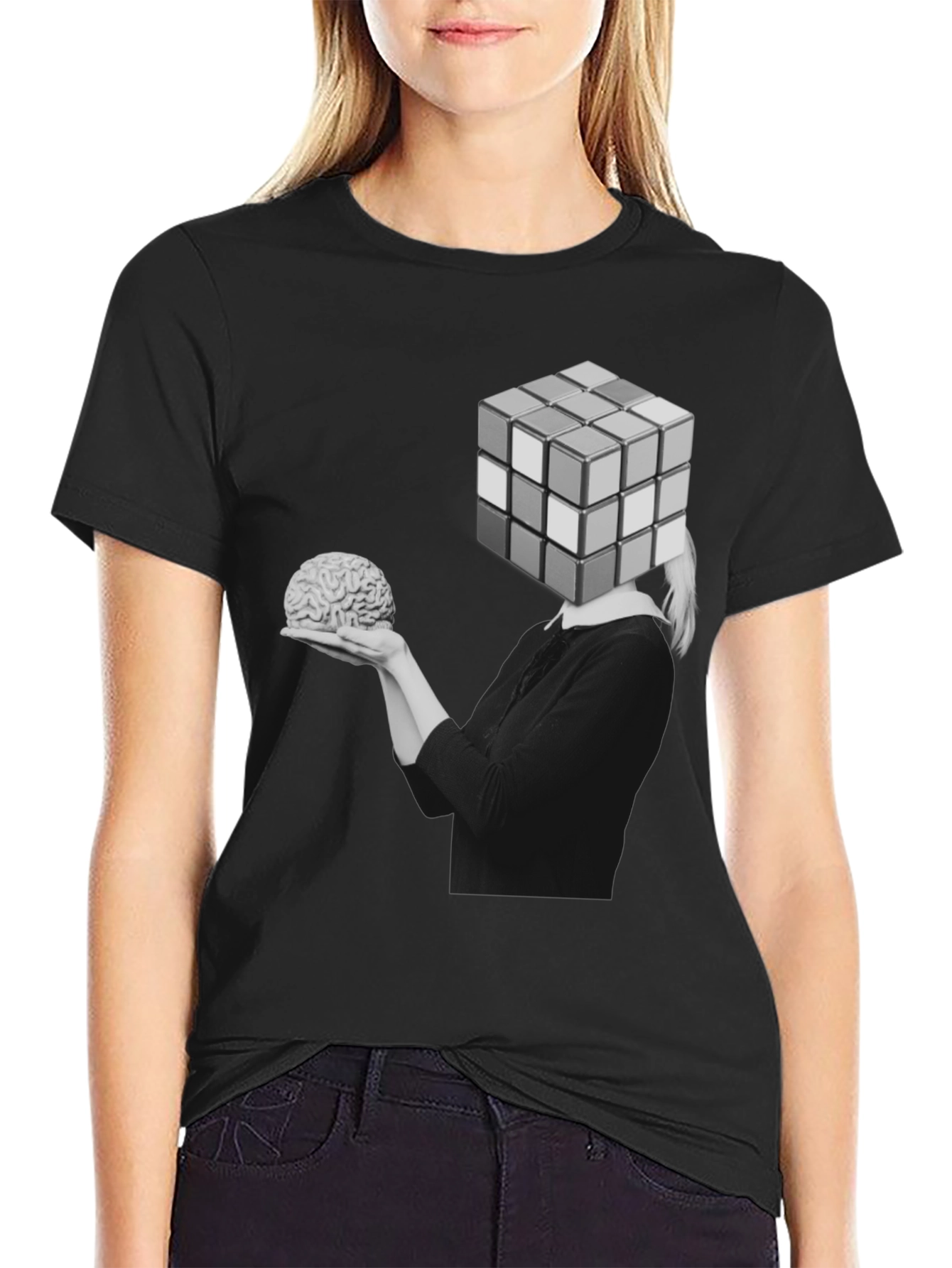 Rubiks Cube Brain T-Shirt