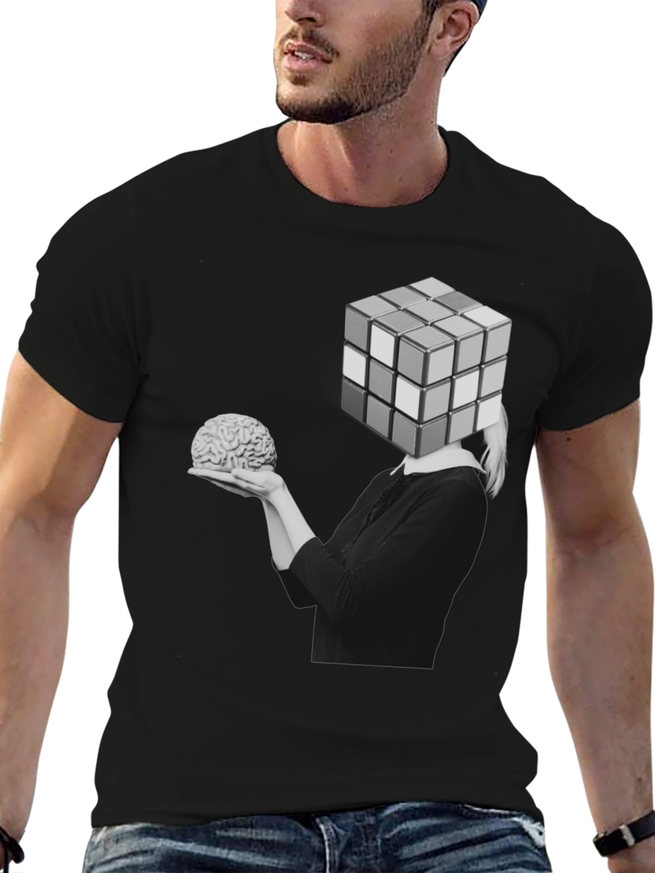 Rubiks Cube Brain T-Shirt