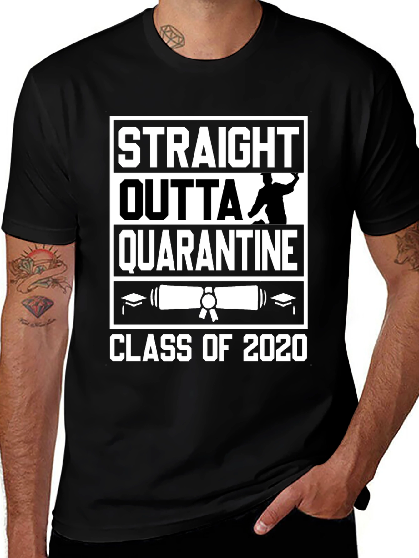 Straight Outta Quarantine Class of 2020 Graphic Tee