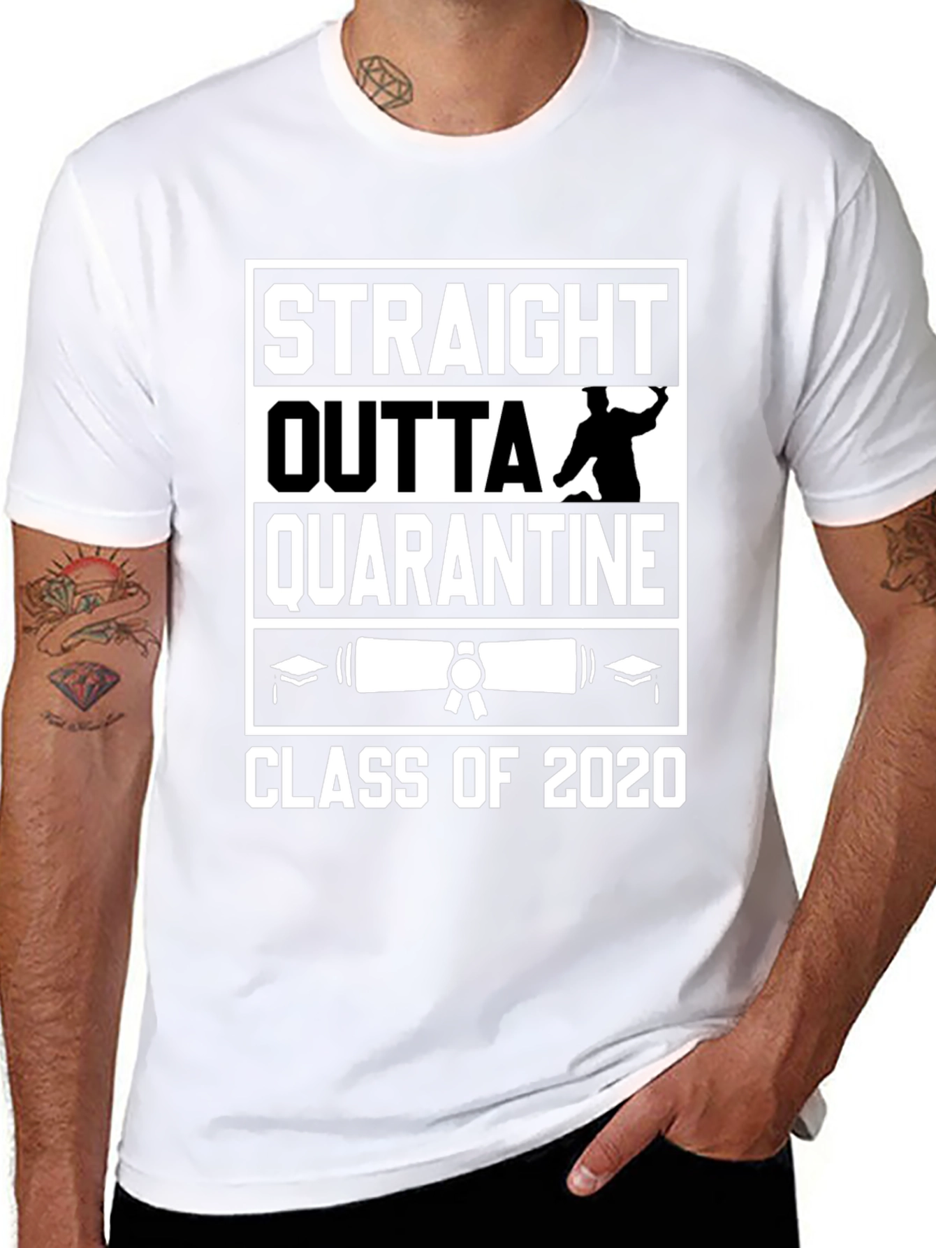 Straight Outta Quarantine Class of 2020 Graphic Tee