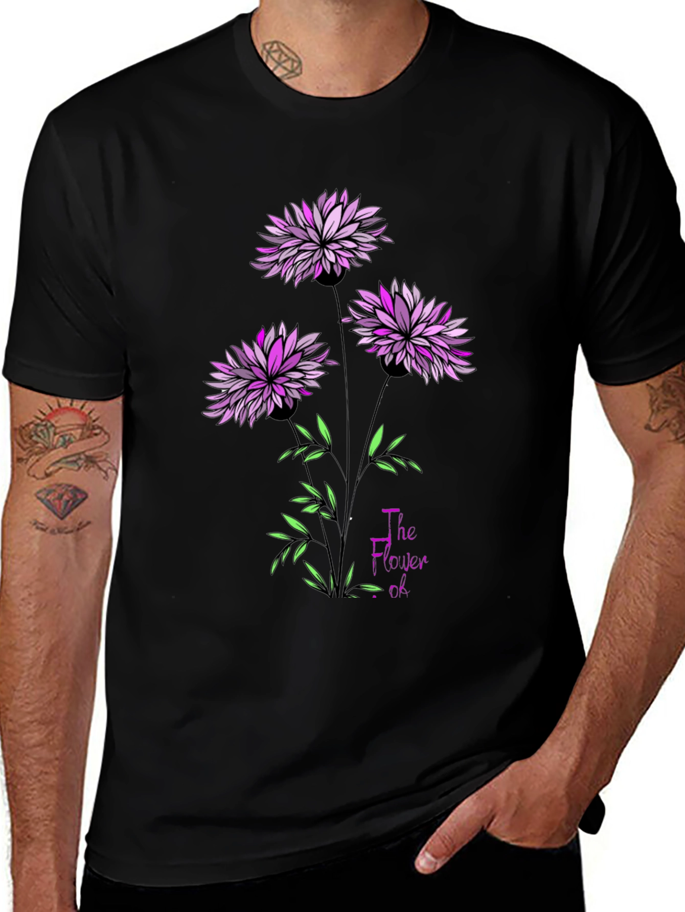 Floral Print T-Shirt - The Flower Of...